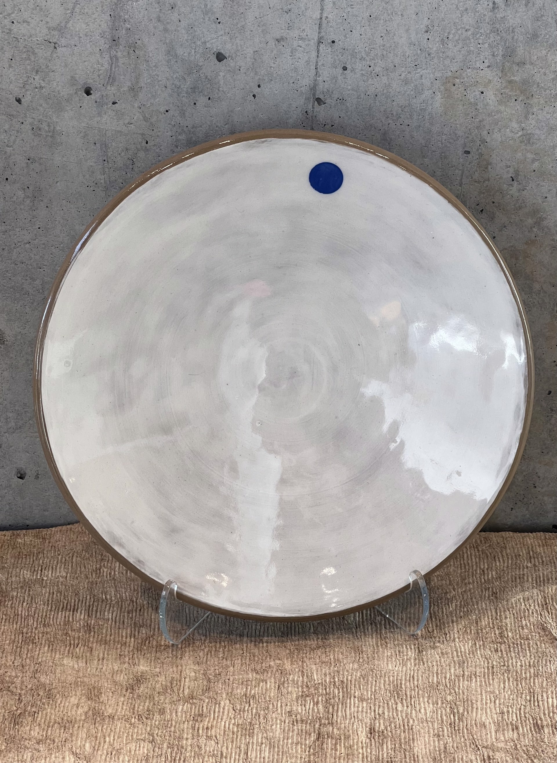 Single Blue Dot Plate by Doug Schroder
