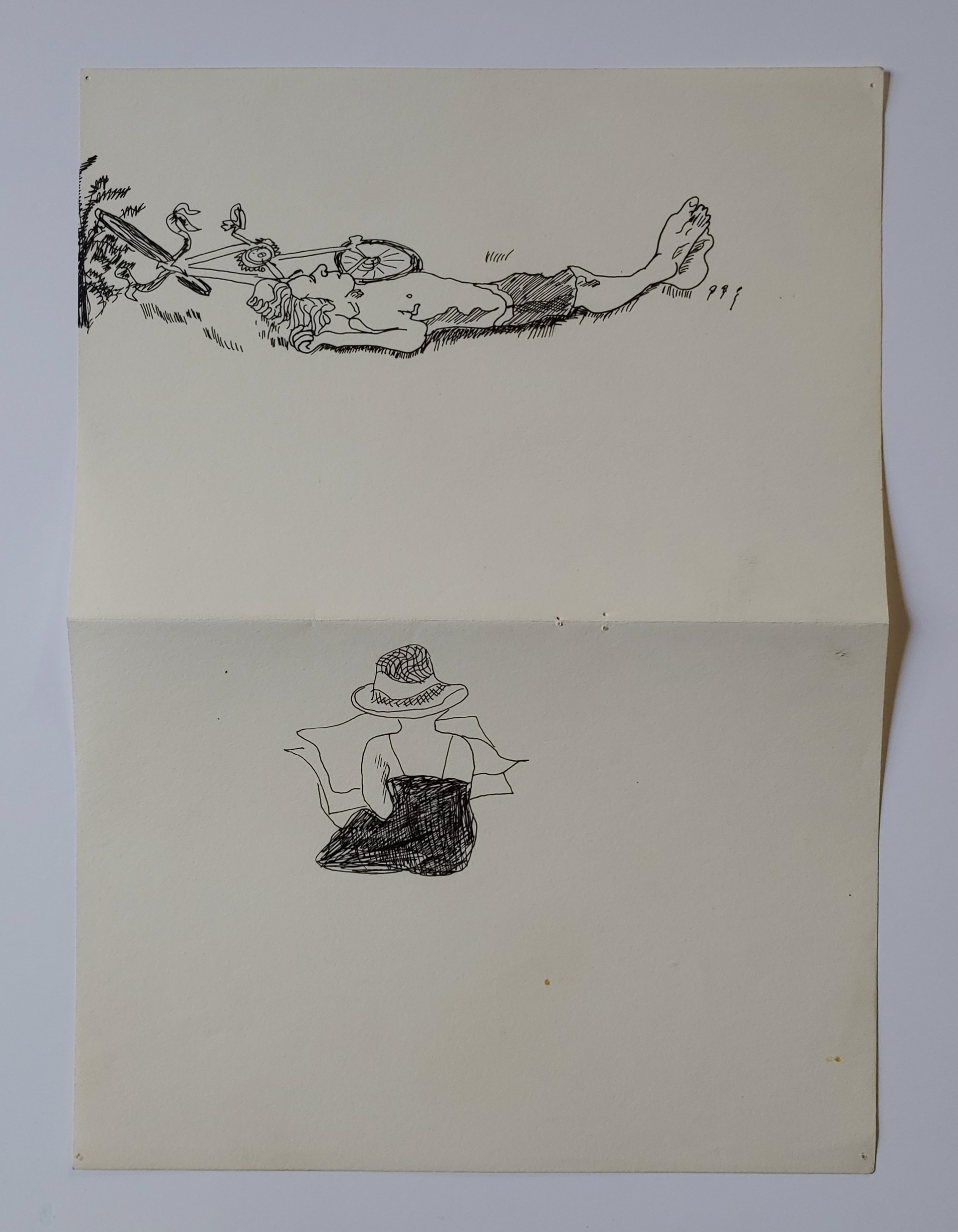 Two Figures Sketch by David Amdur