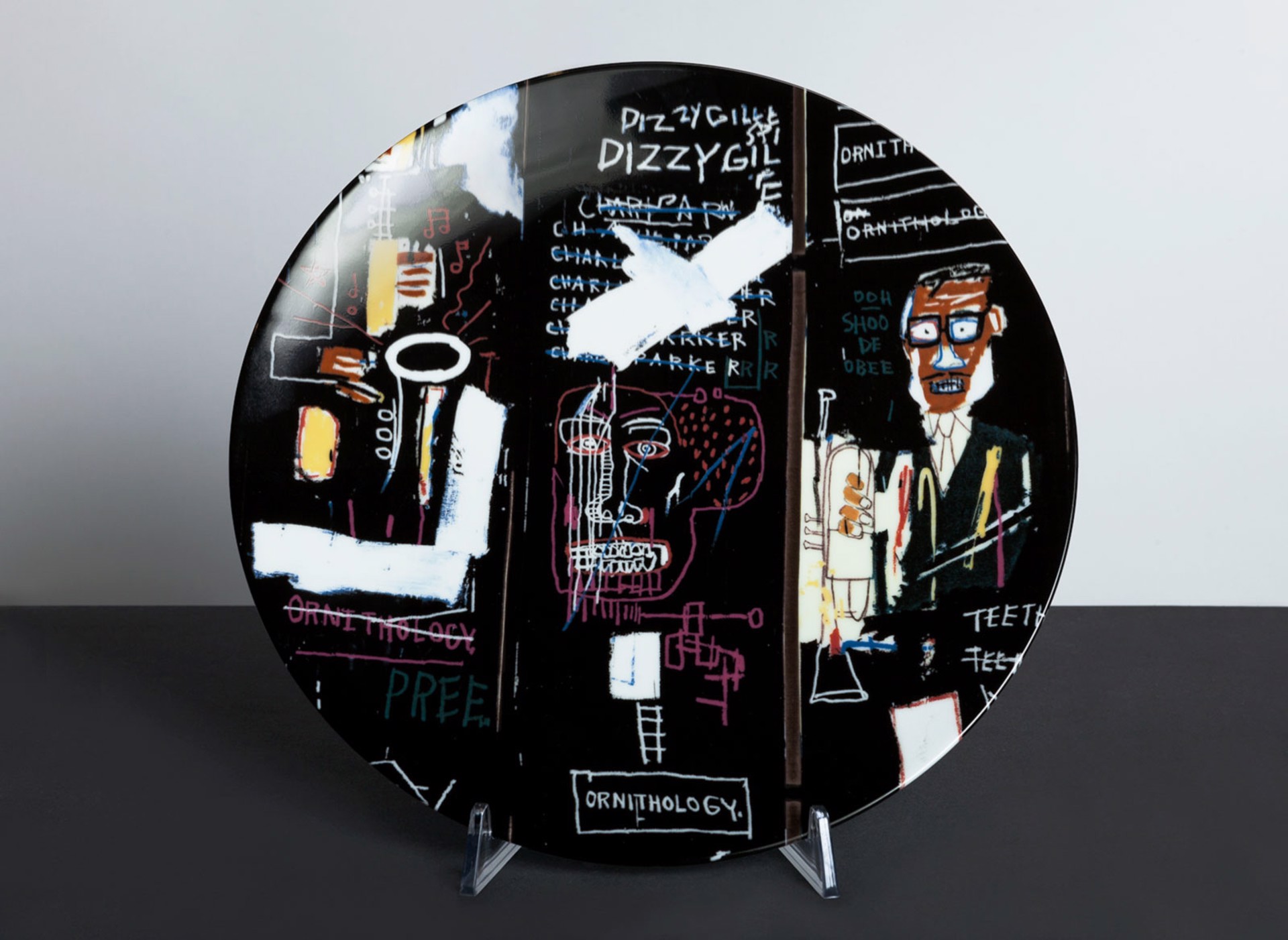 Horn Players Plate by Jean-Michel Basquiat