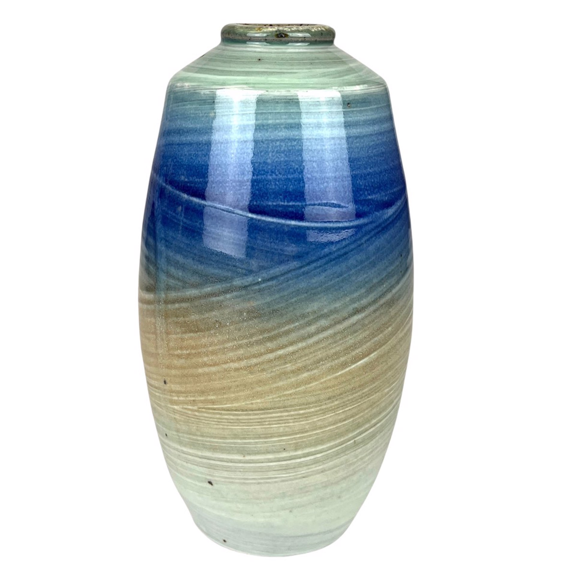 Slipped Blue Vase by Brad Schwieger