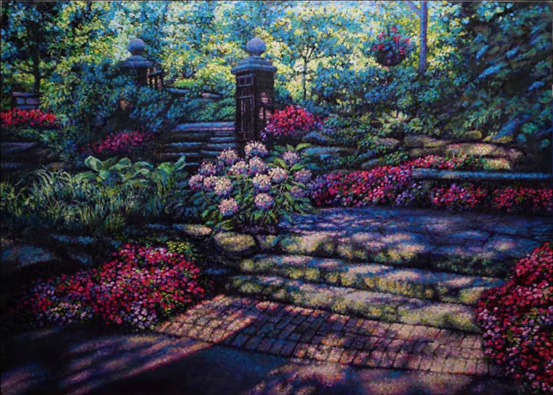 Garden Scene SG-203 by Eddie Mitchell