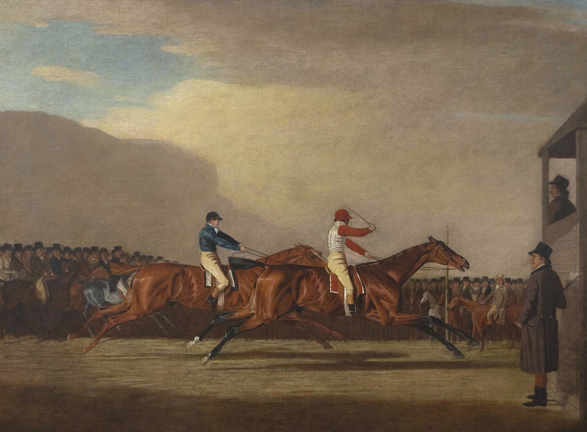 A Match Race Between Eagle and Bobtail at Newmarket, 1804 by Benjamin Marshall