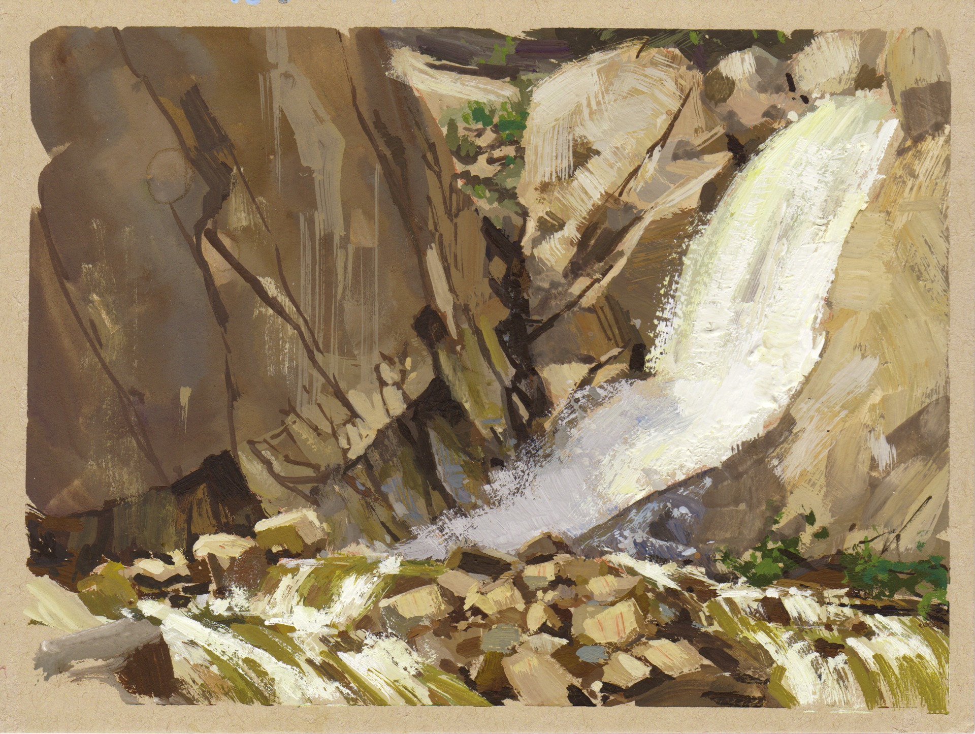 037 - Plein Air-Boulder Falls, CO by Judd Mercer