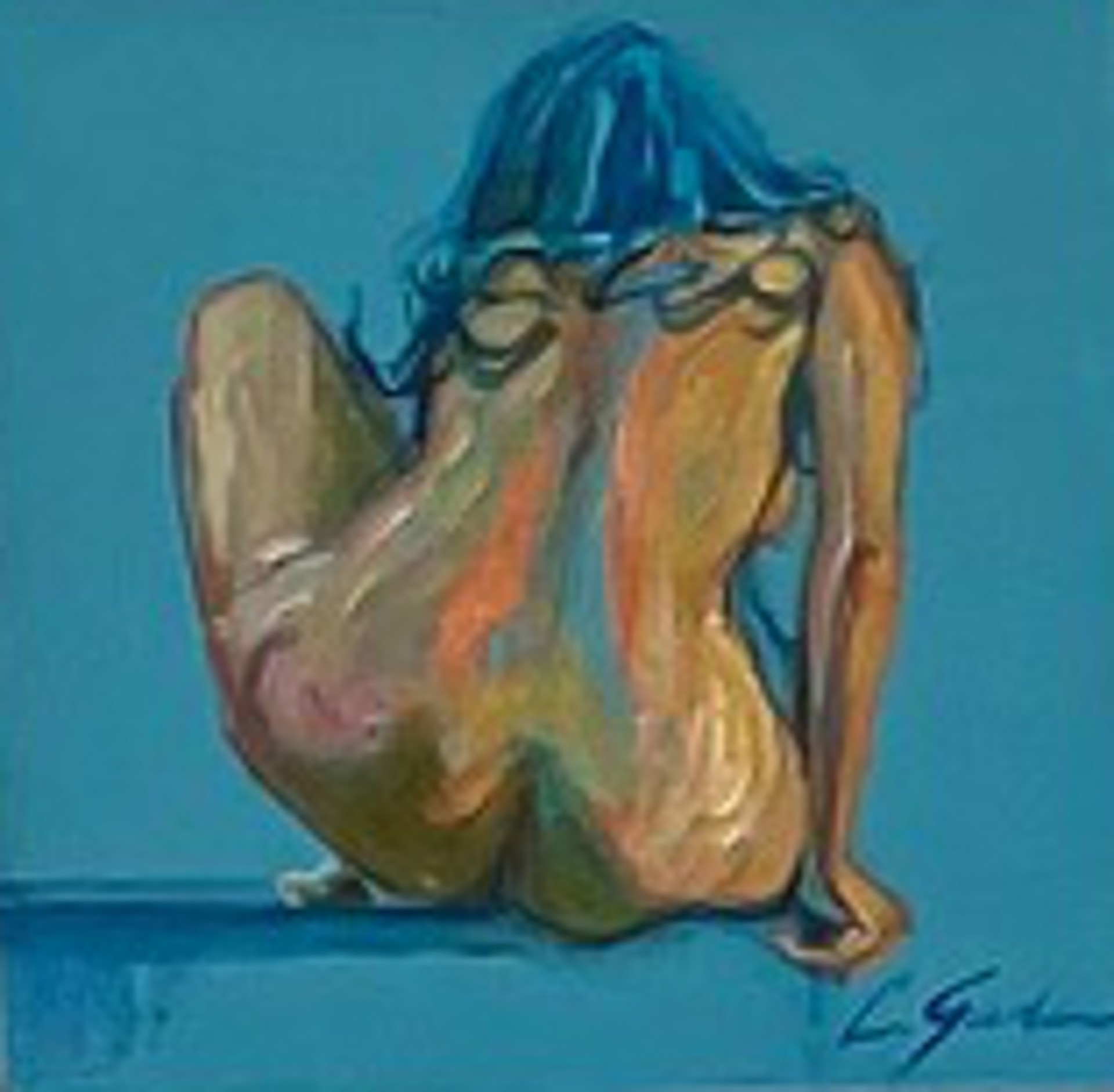 Blue Nude 27 by Carrie Jadus
