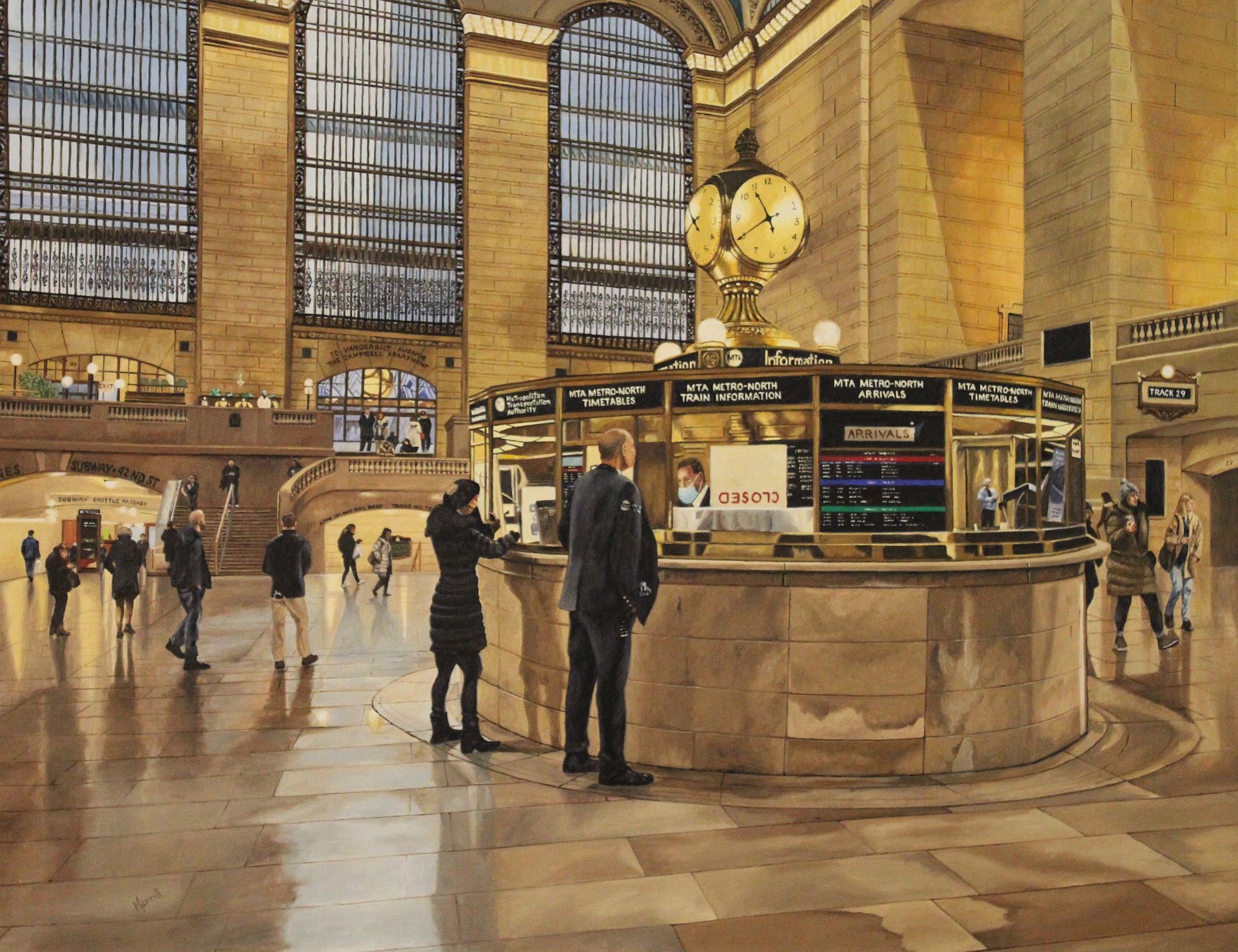 Off Peak At Grand Central Terminal by Merrill French