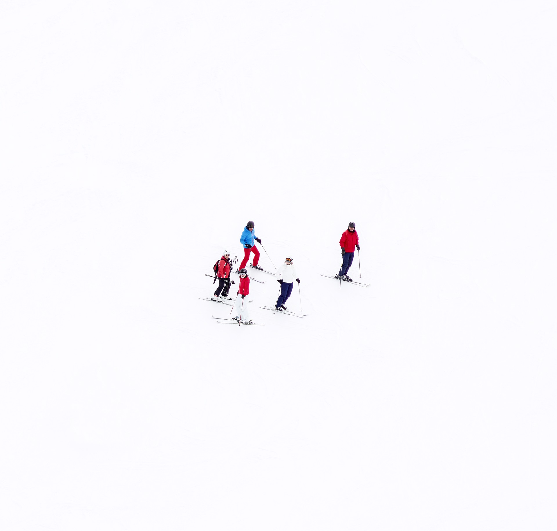 Zermatt Skiers by Joshua Jensen-Nagle