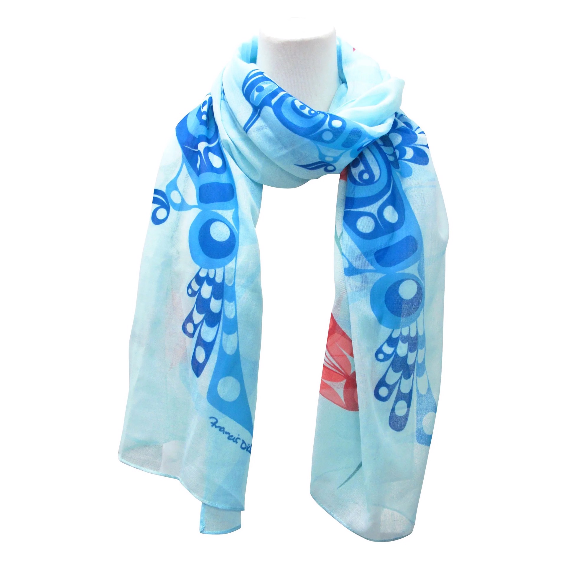 Peace, Love and Happiness Artist Scarf by Francis Dick