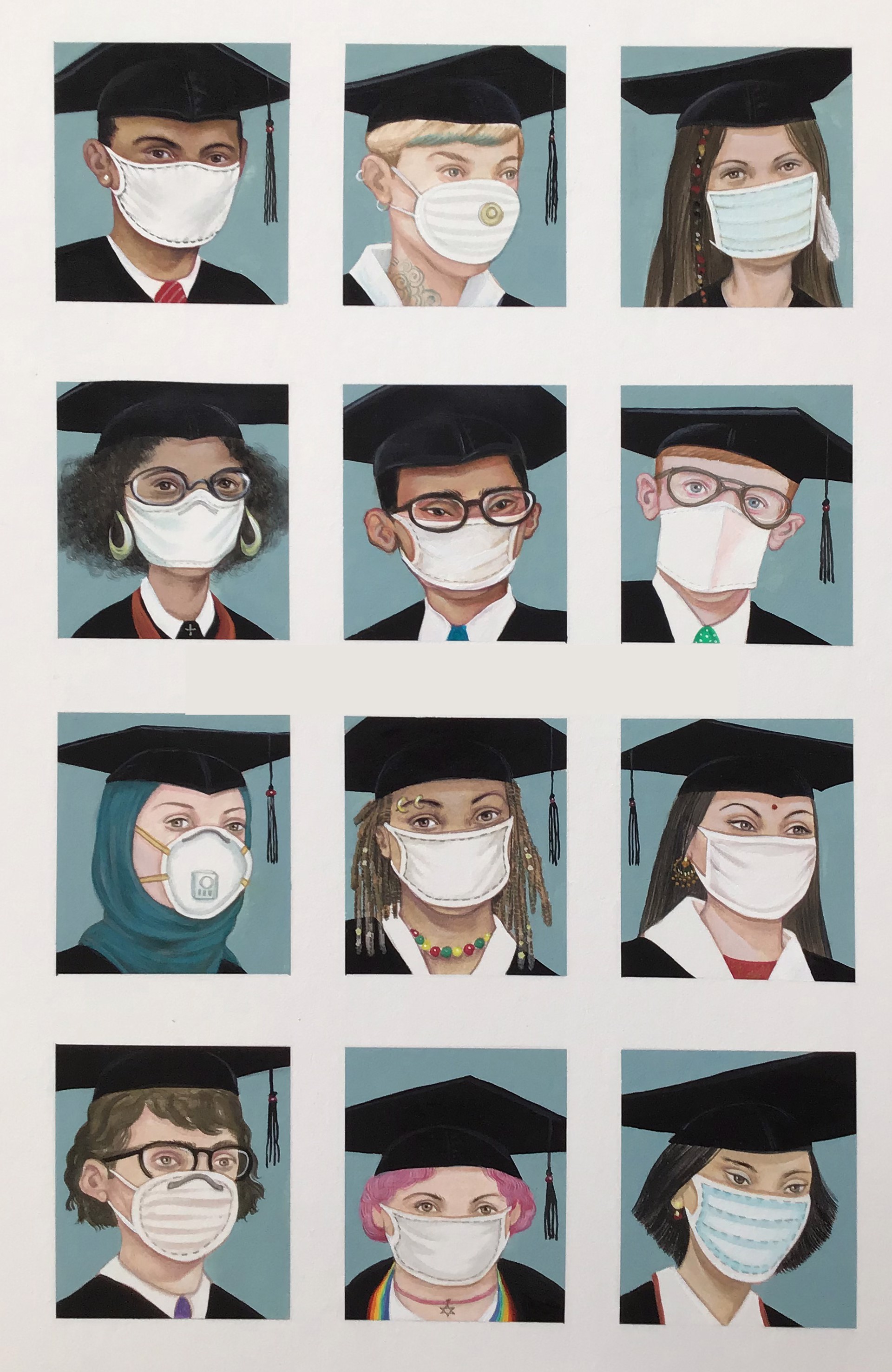 Cover for The New Yorker Magazine: Class of 2020 by Anita Kunz