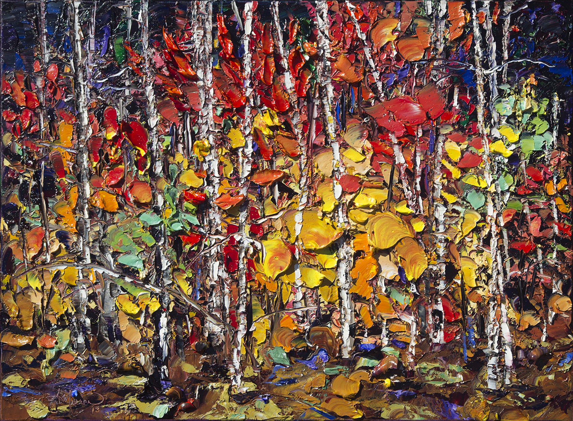 Color Burst Maine Woods by JD Miller