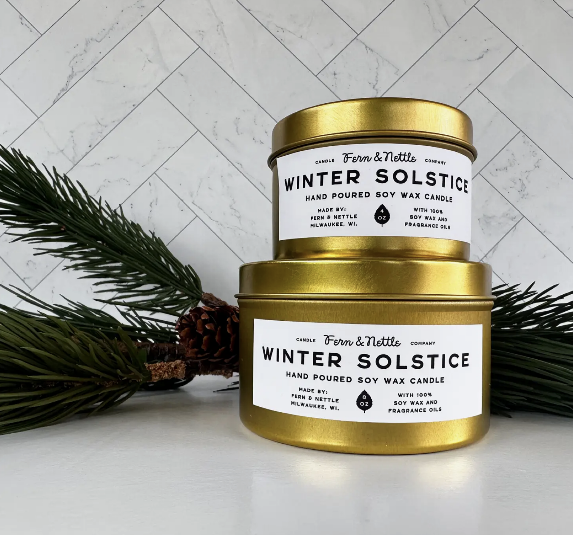 4 oz. Winter Solstice Candle by Fern & Nettle