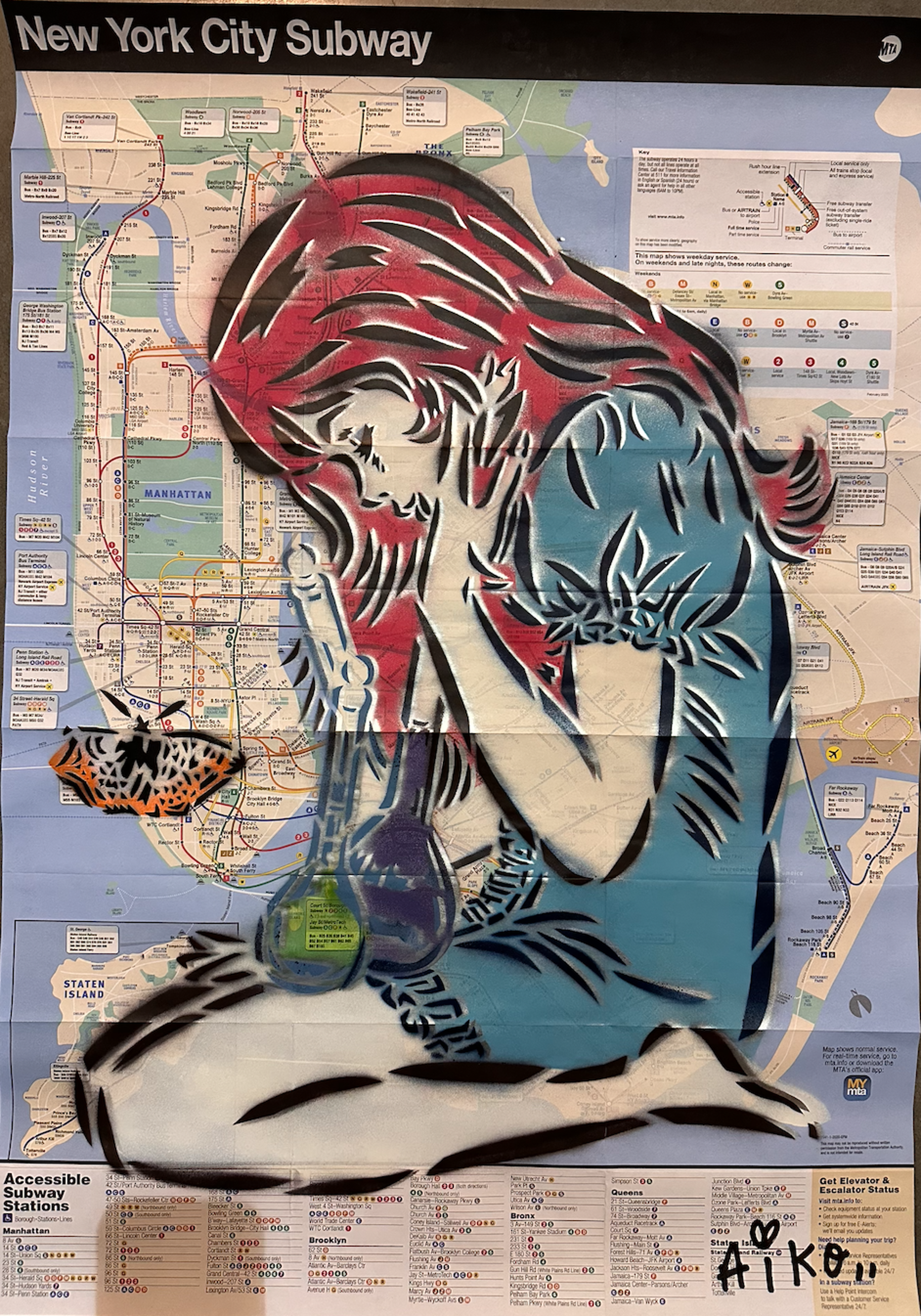 Thinking Of You Subway Map by AIKO | GGA GALLERY
