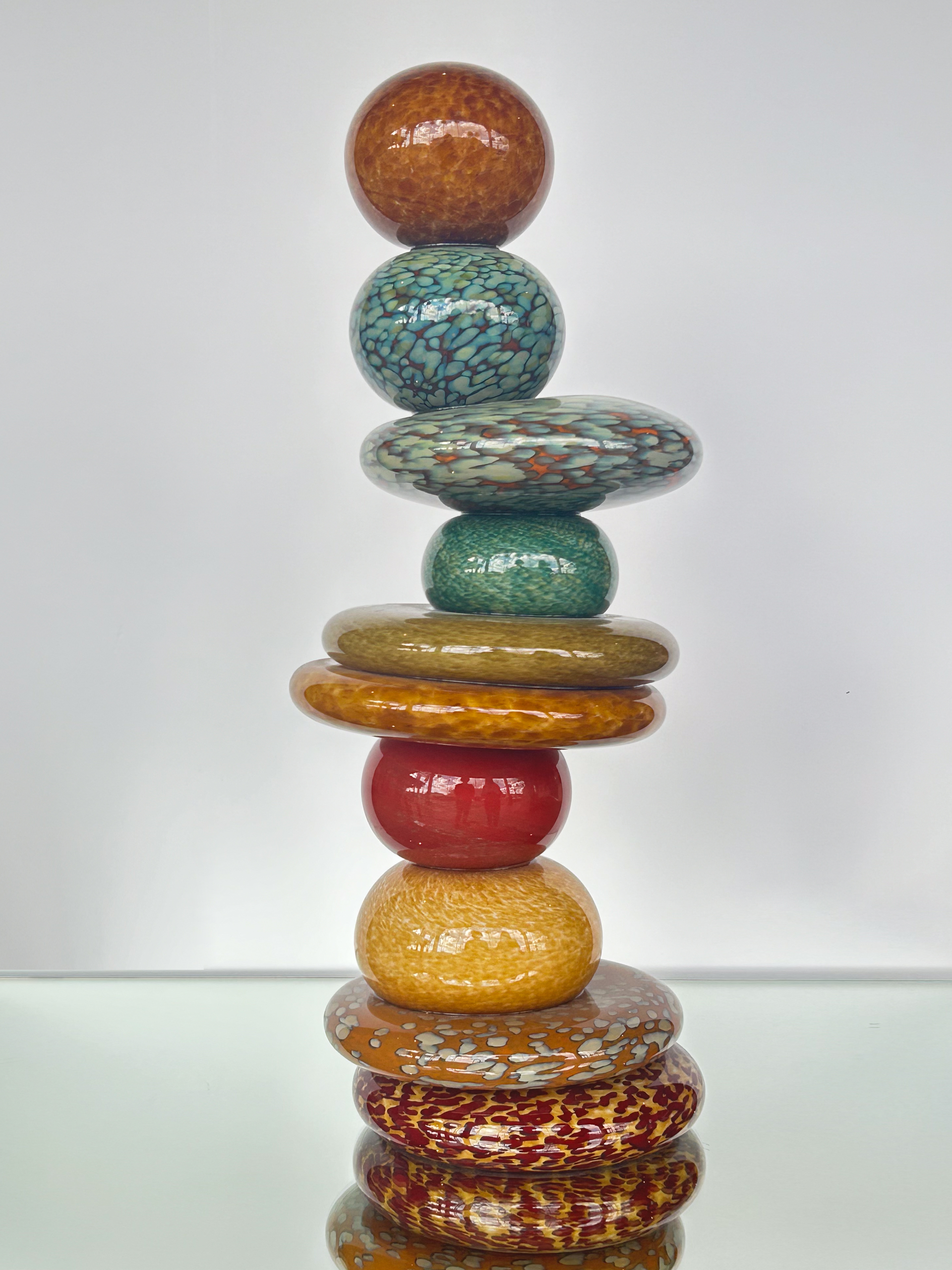 Pohacu Stacked Stones Earth Amber (10) by Robert Madvin