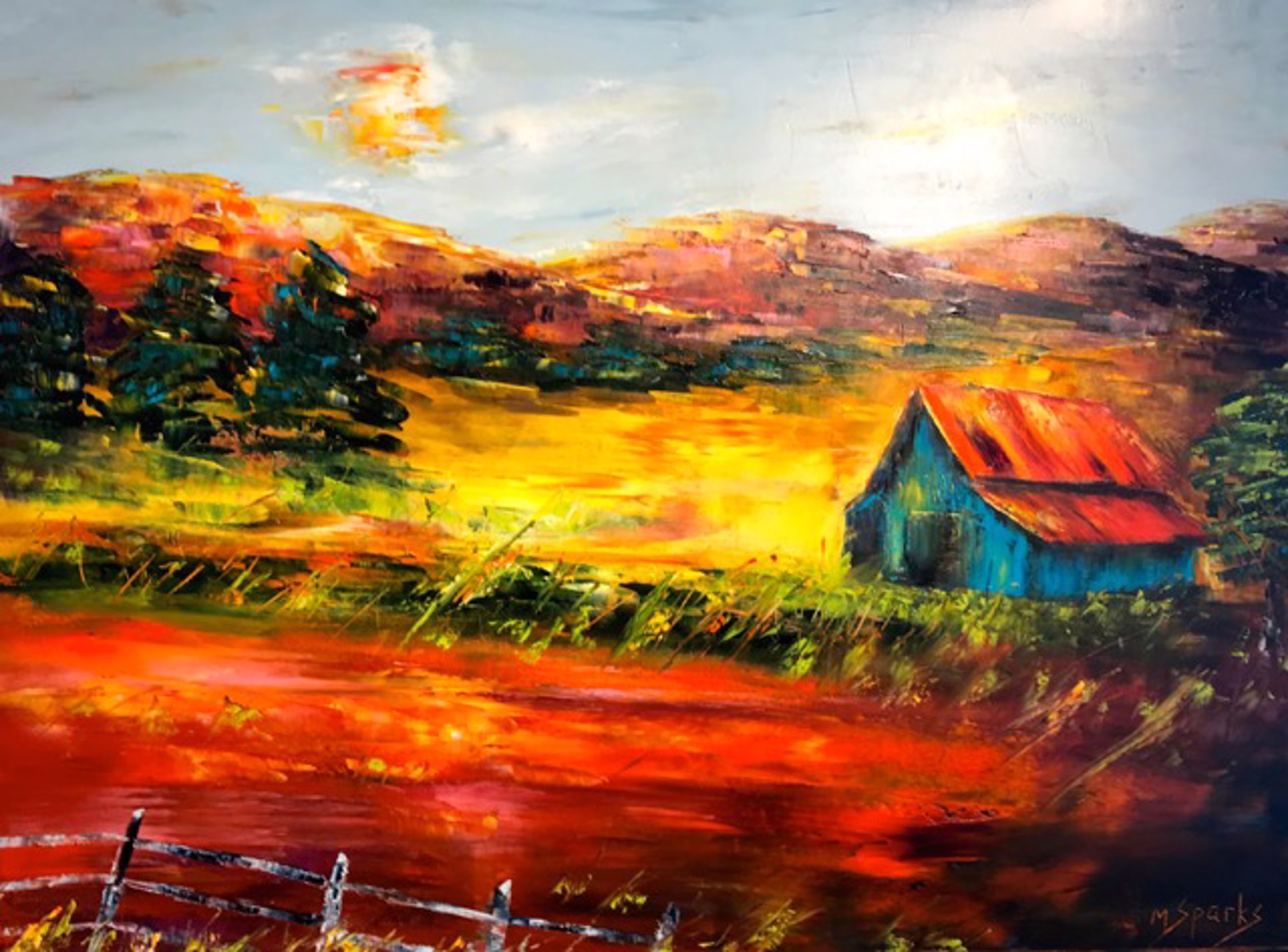 Vibrant Mountain View by Marilyn Sparks
