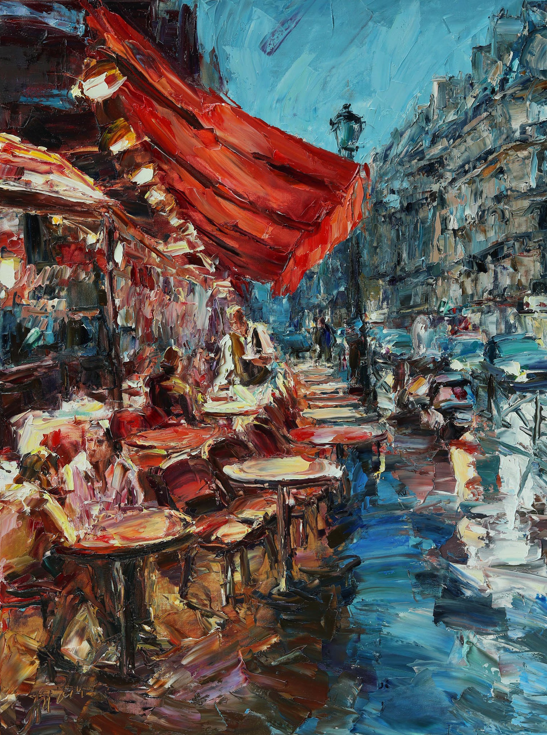 Parisian Street Cafe by Lyudmila AGRICH