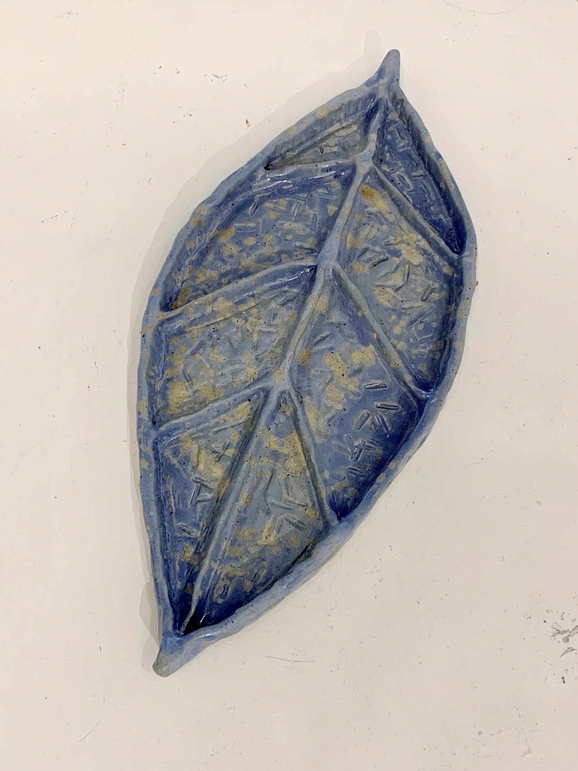 Blue Leaf Plate by Renato Abbate and Anne McCombie