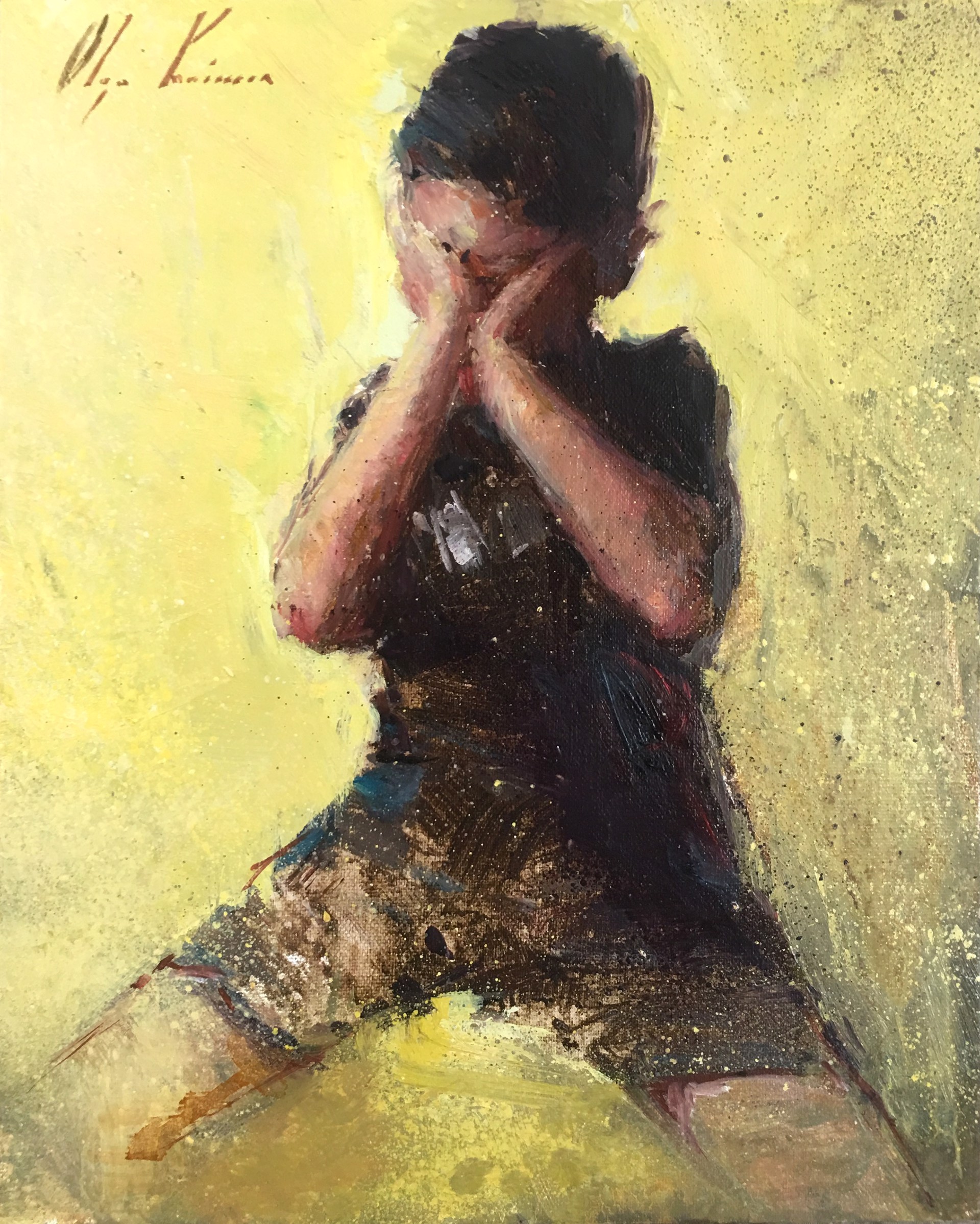 Boy on Yellow by Olga Krimon