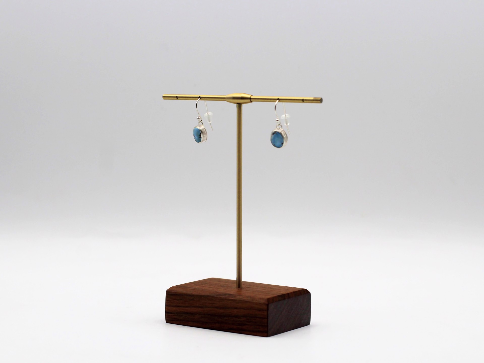 High Grade Golden Hills Turquoise Sterling Silver Earrings by Ashley Hanna