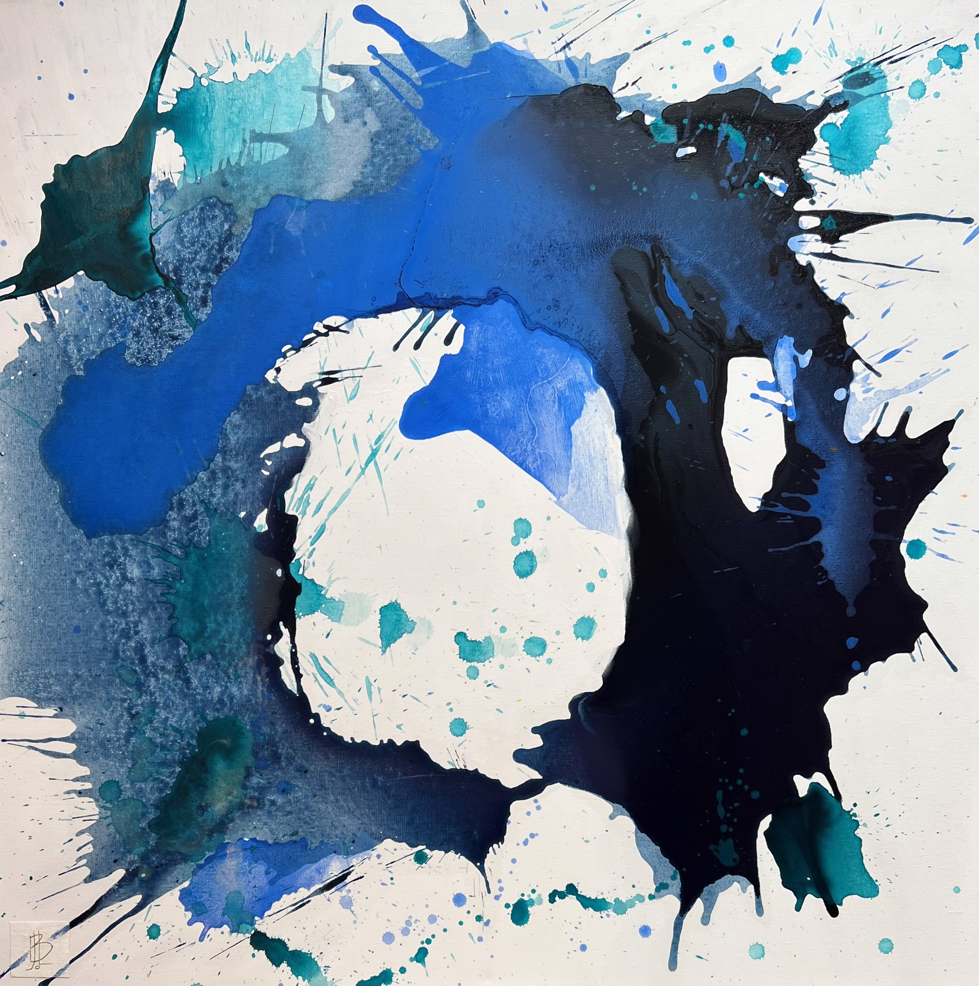 Blue Abstract No. 2 by Leslie Poteet Busker