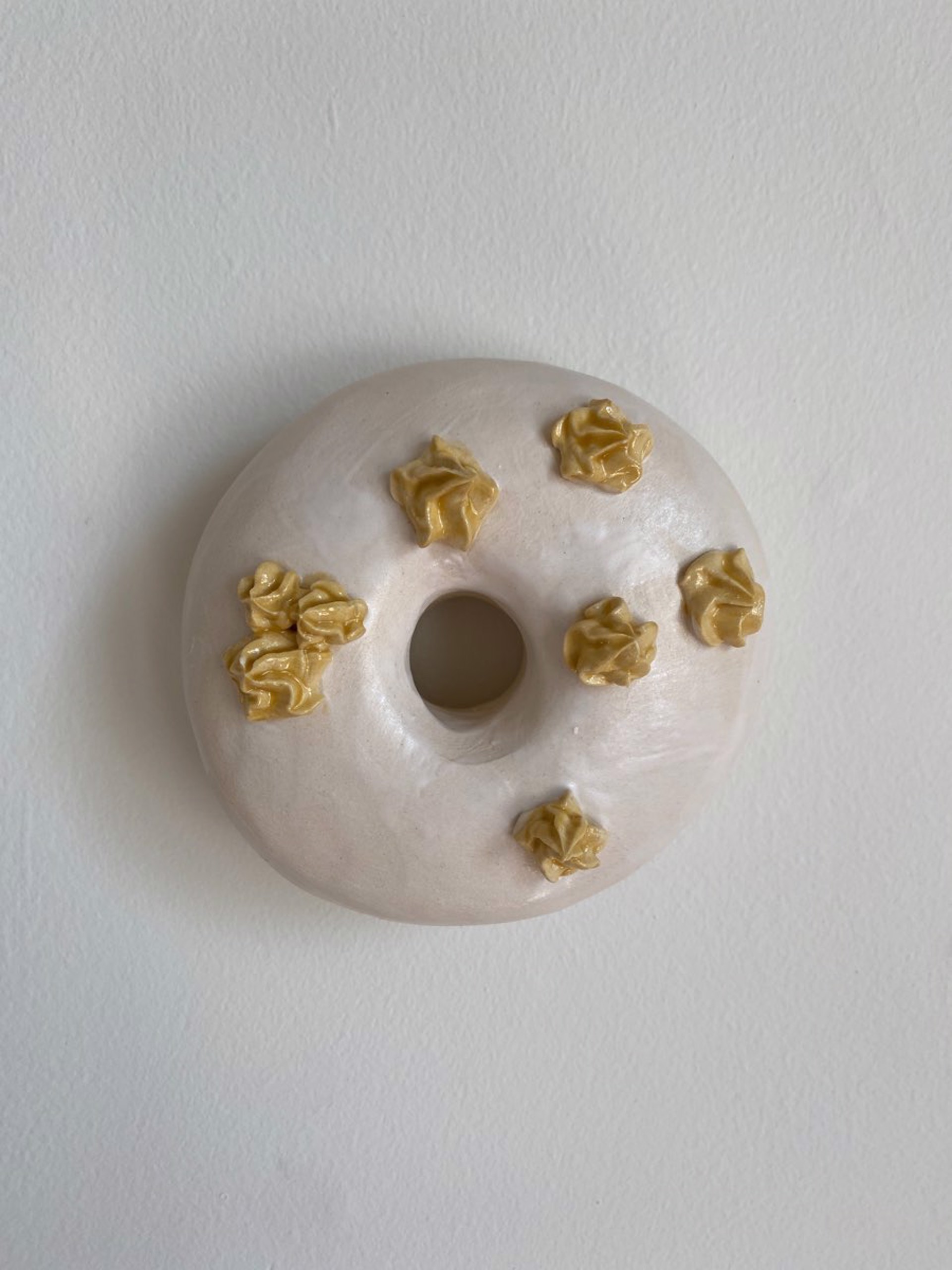 Vanilla Donut with Yellow Flowers by Liv Antonecchia