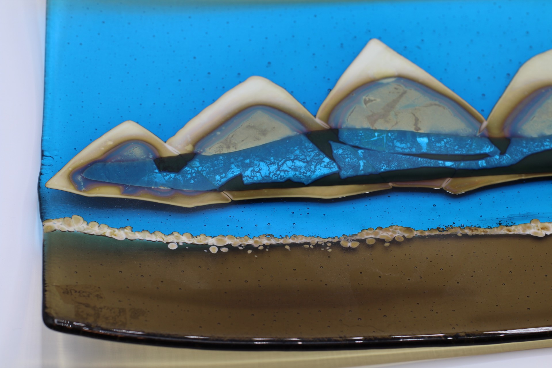 Mountain Scape Platter (12x17) by Kathy Burk