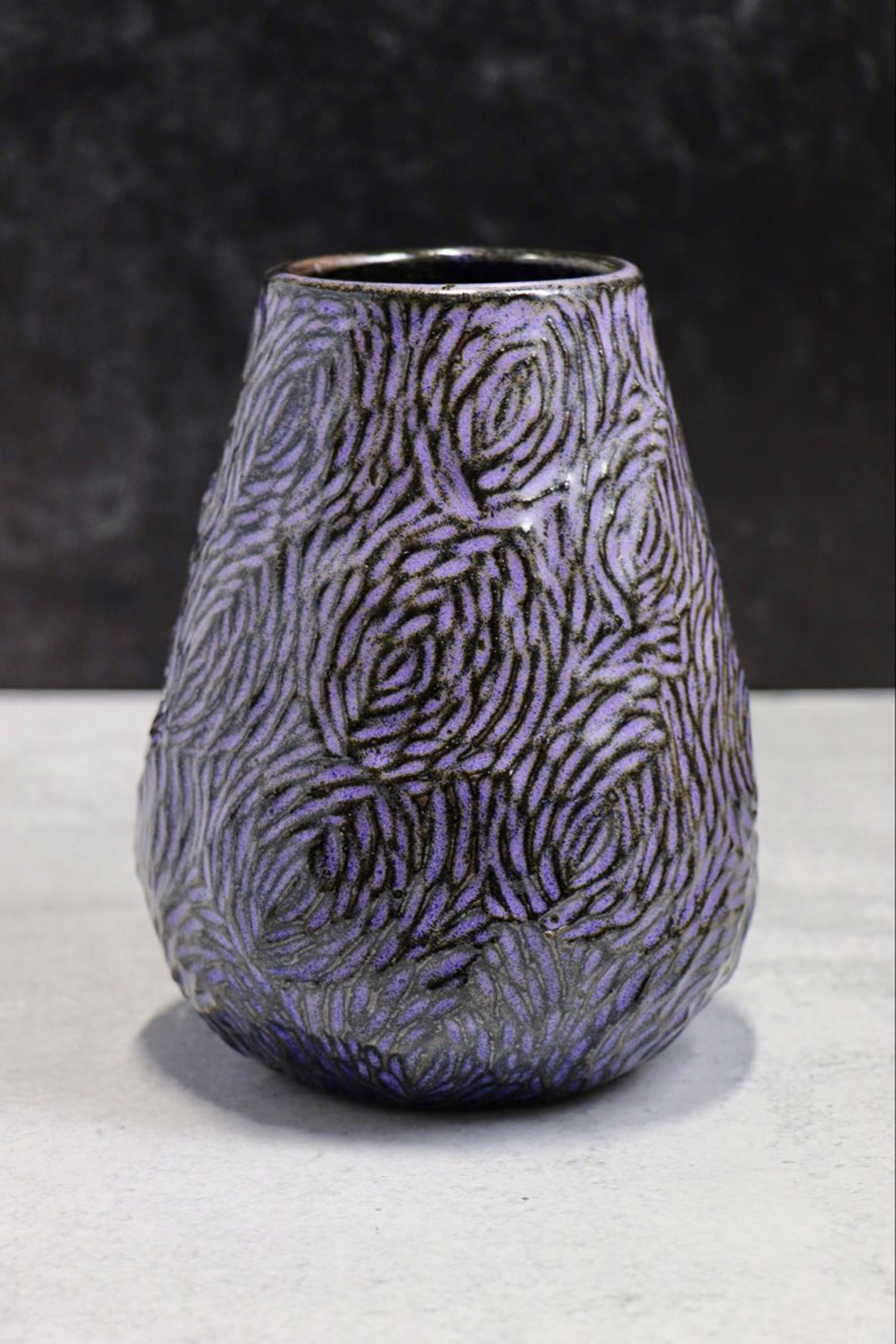 Rose Carved Vase by Caroline Renee Woolard