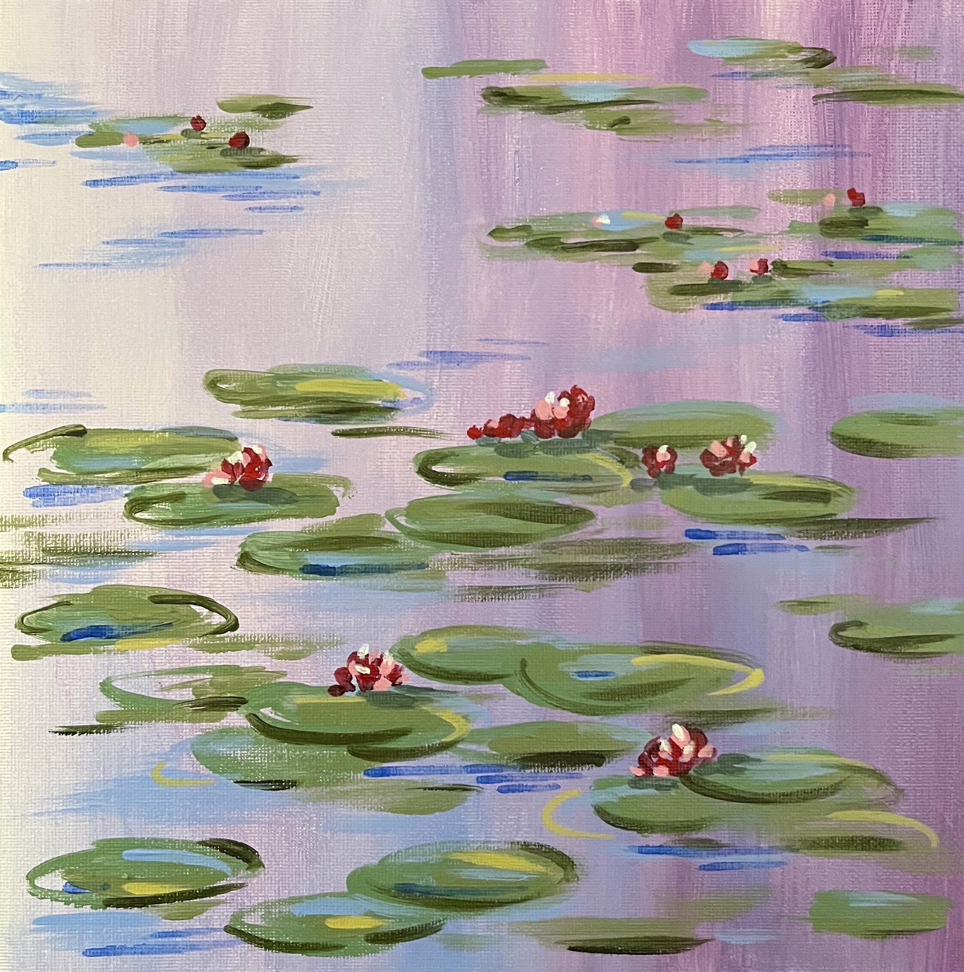 Purple Waterlilies I by Elizabeth Cabell