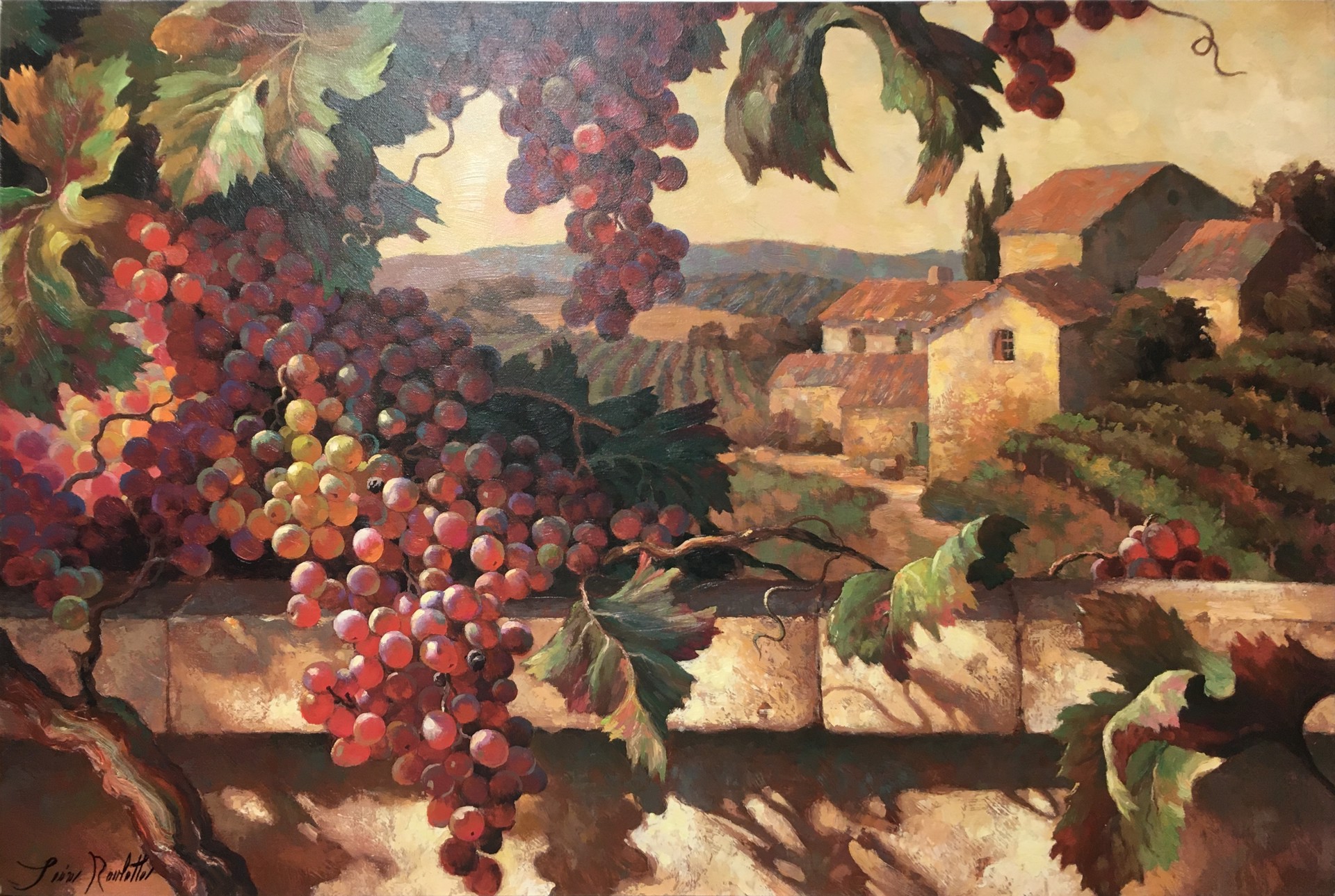 Harvest Time in Tuscany by Leon Roulette
