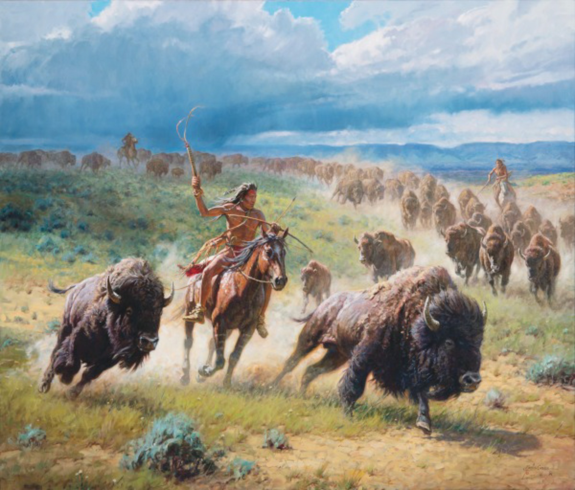 Chasing Thunder (30x36) by Martin Grelle