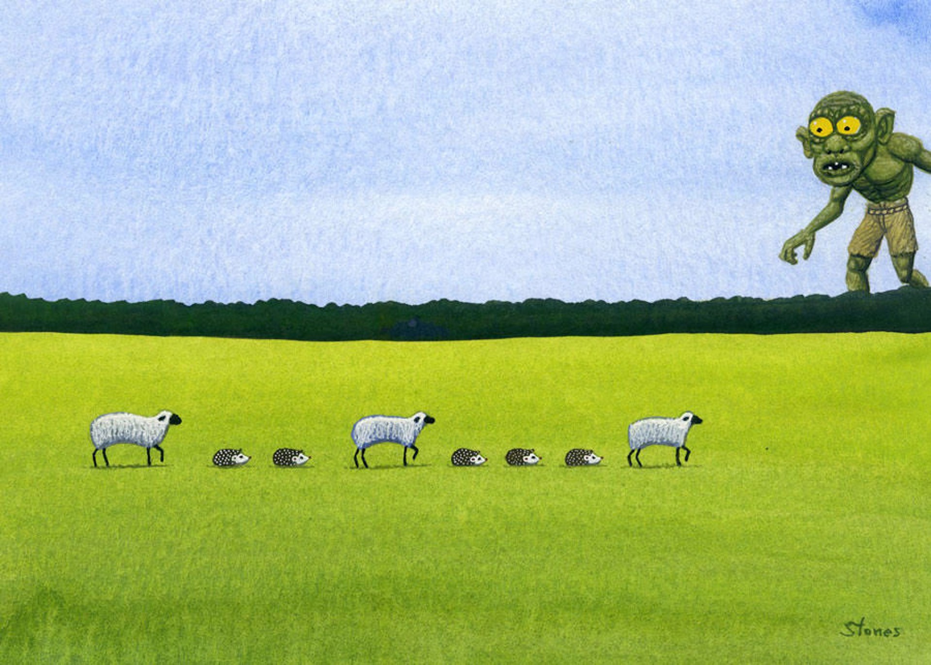 Sheep, Hedgehogs, Troll by Greg Stones