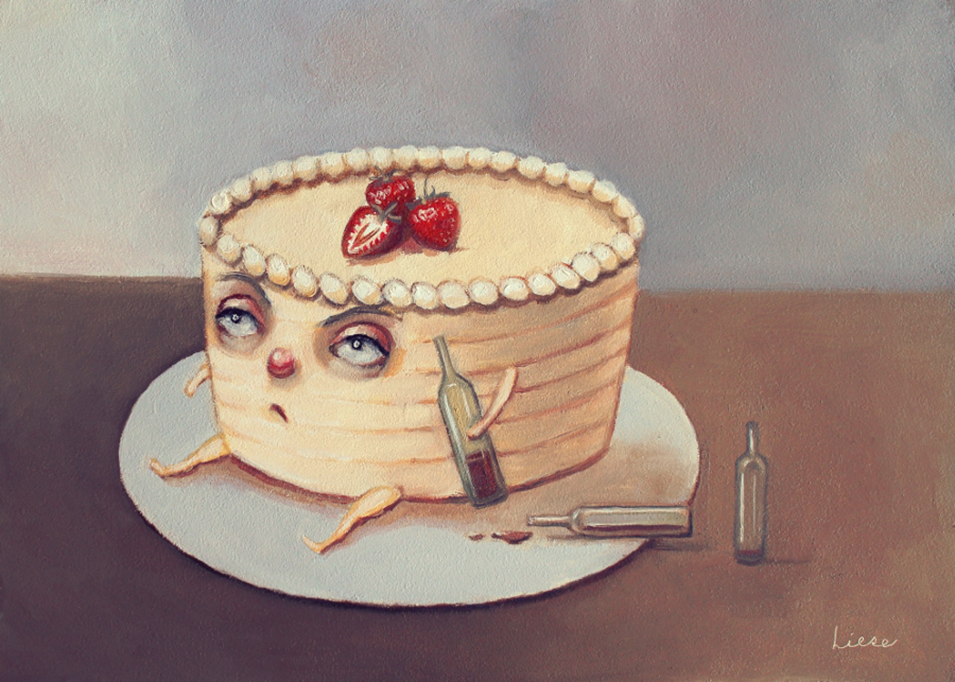 Rumcake (Giclee on Deckled Paper) G.O. by Liese Chavez