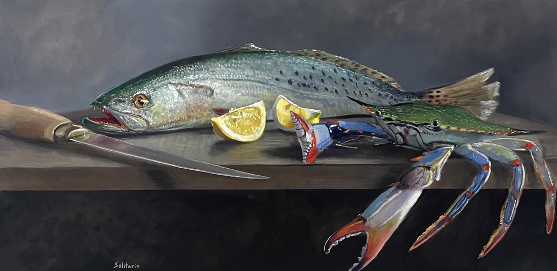 Coastal Still Life With Fillet Knife by Billy Solitario