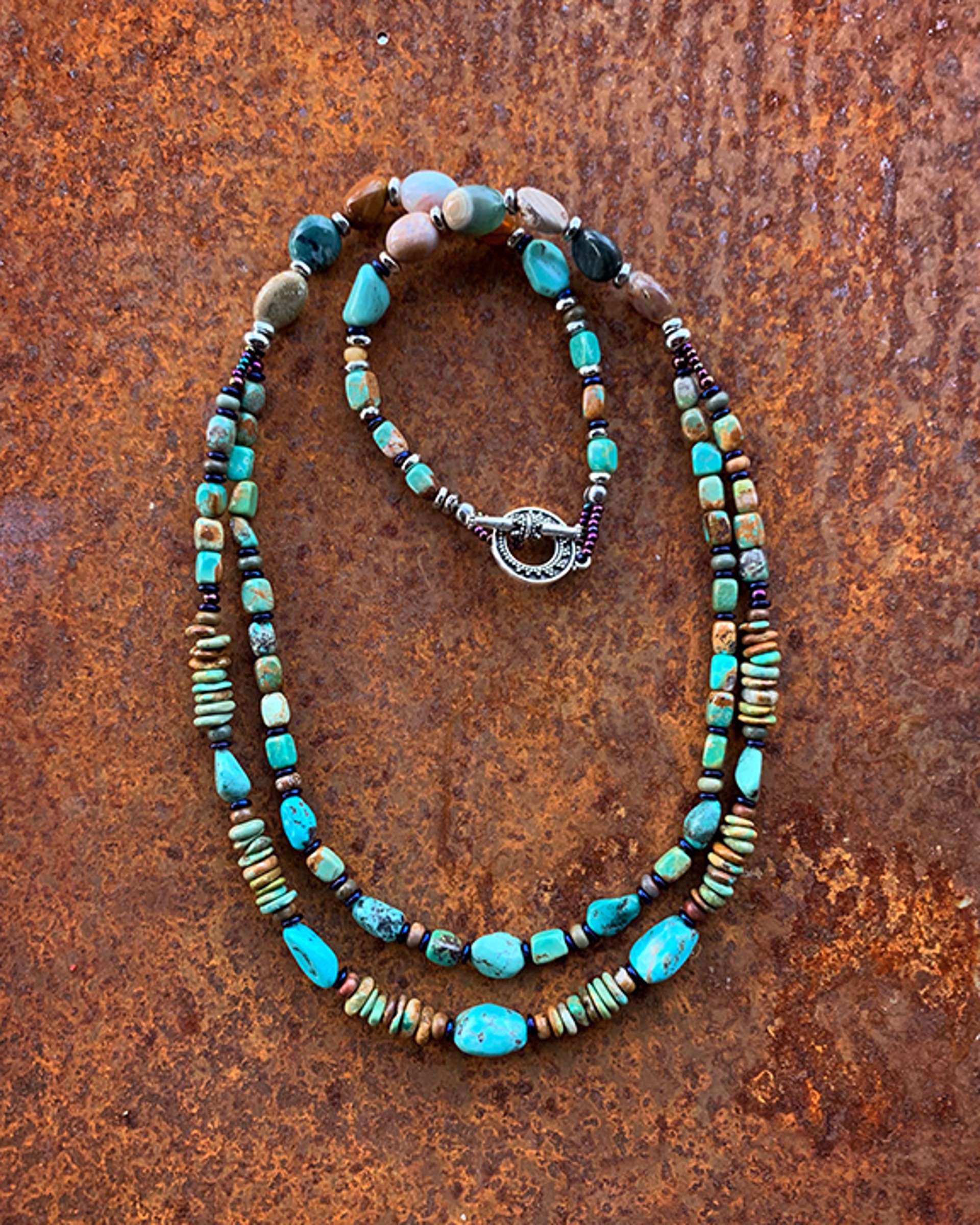 732	Double Strand Turquoise Neclace by Kelly Ormsby
