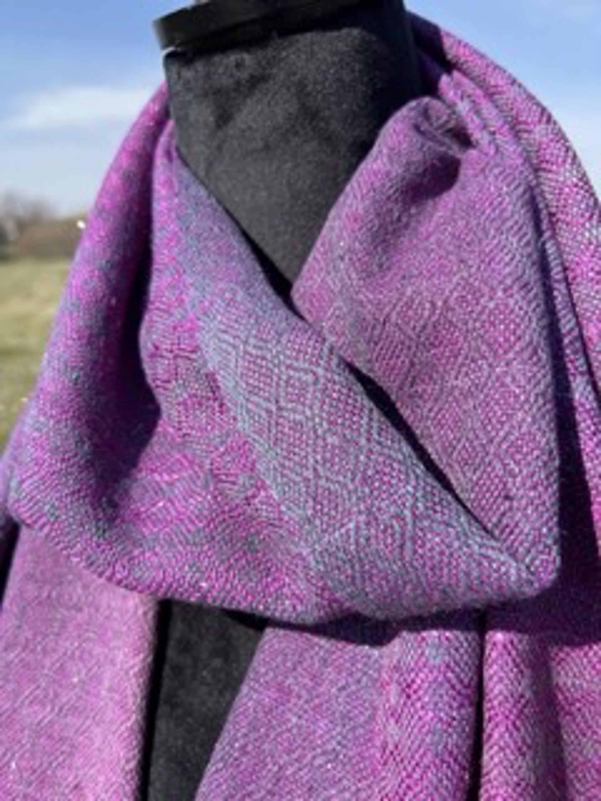 Dark Beauty:  Pink scarf by Stephanie Jacobson