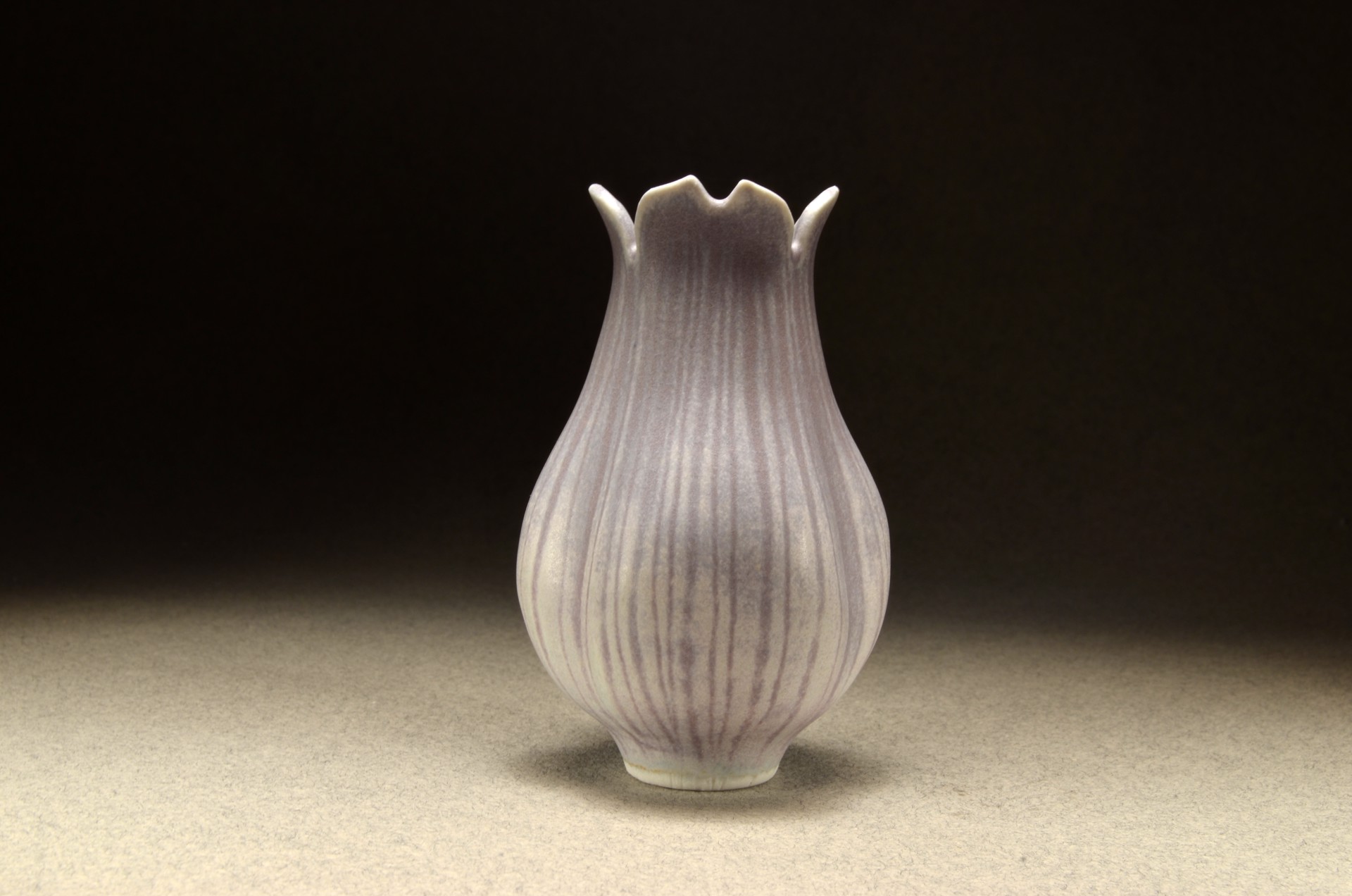 Four Lobed Lavender Tulip Form by Sandra Byers