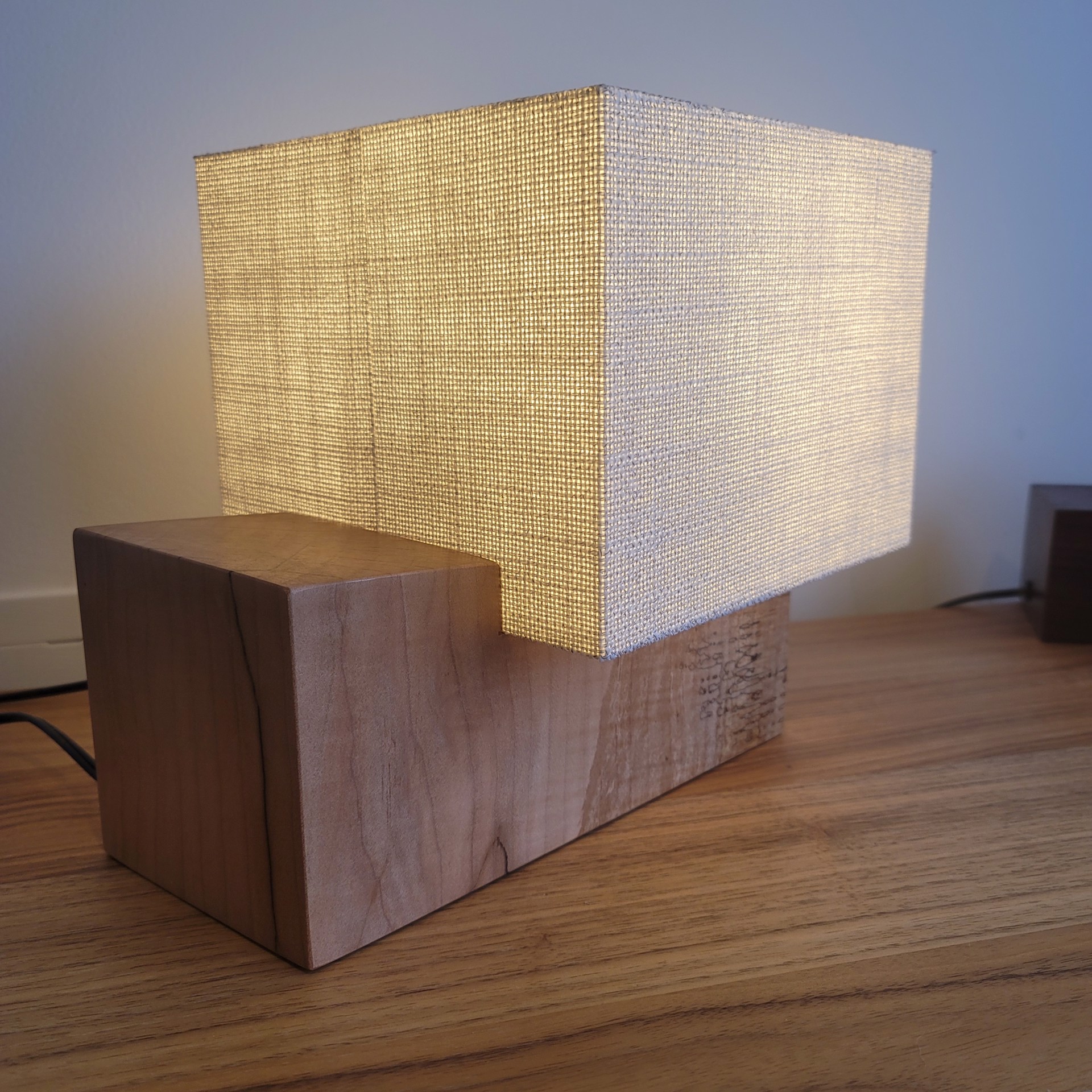 Maple Block Lamp by James Violette