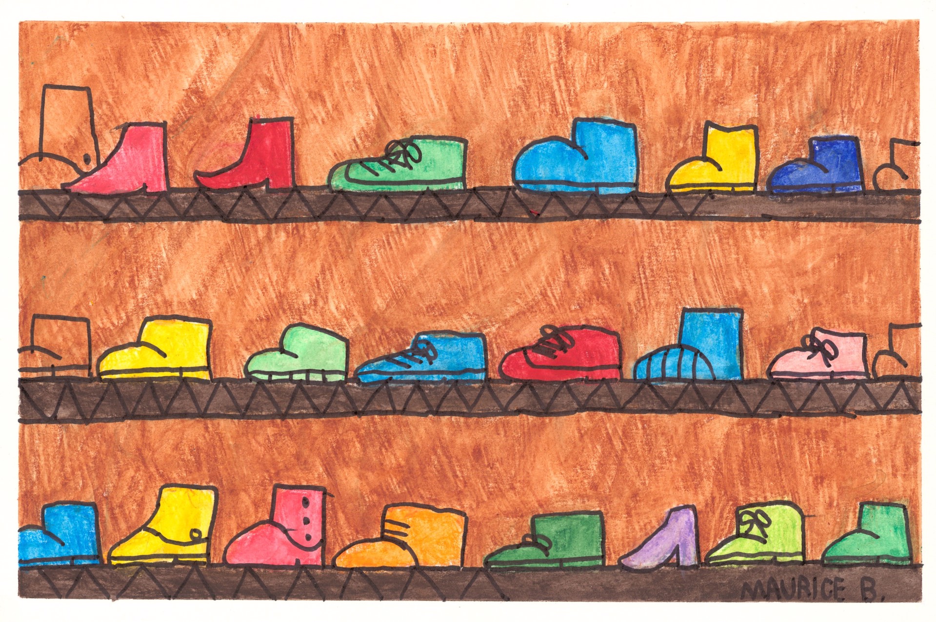Shoe Shelves 2000 by Maurice Barnes