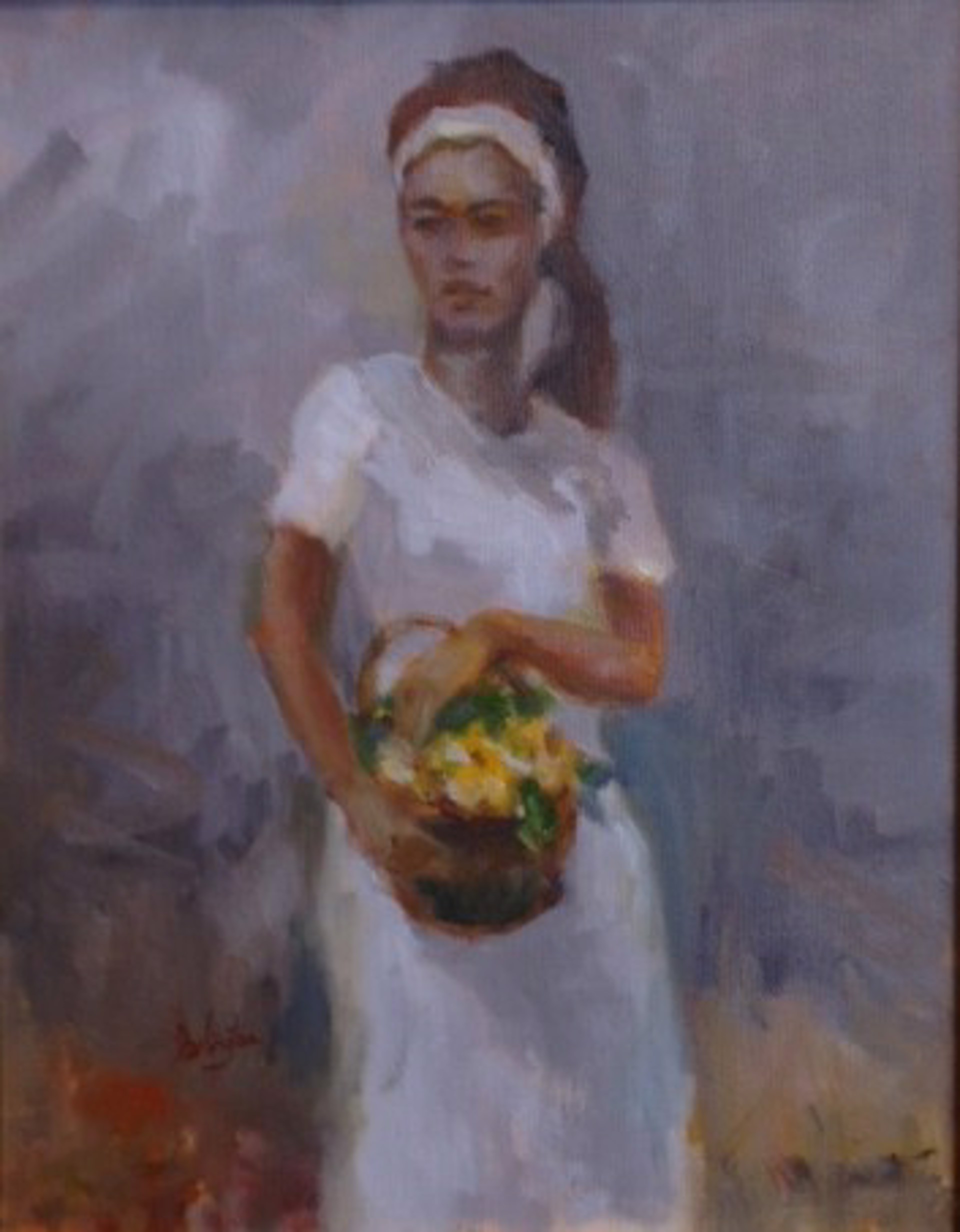 Woman with Flowers by Jim Darlington