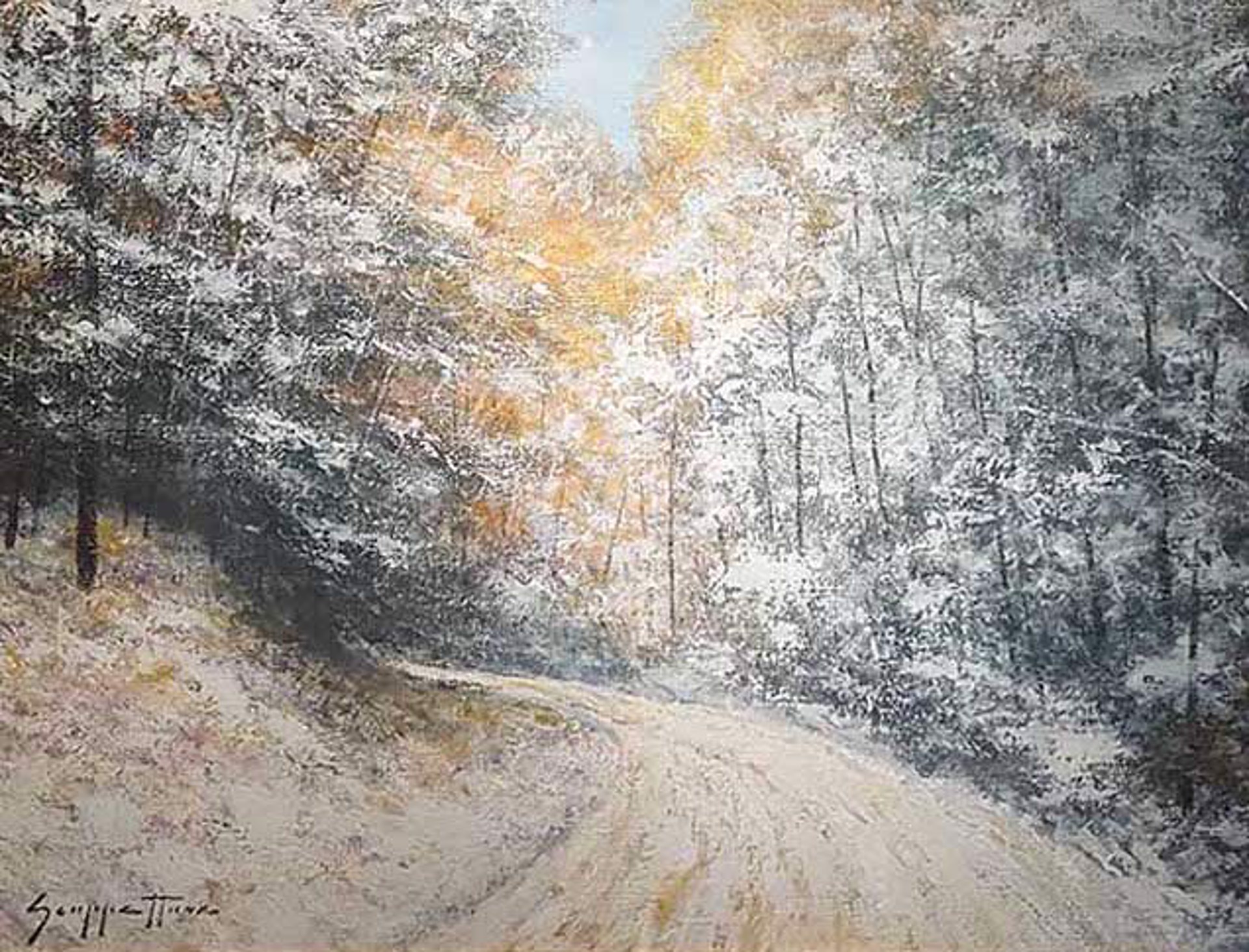 Late Autumn, Early Snow by James Scoppettone
