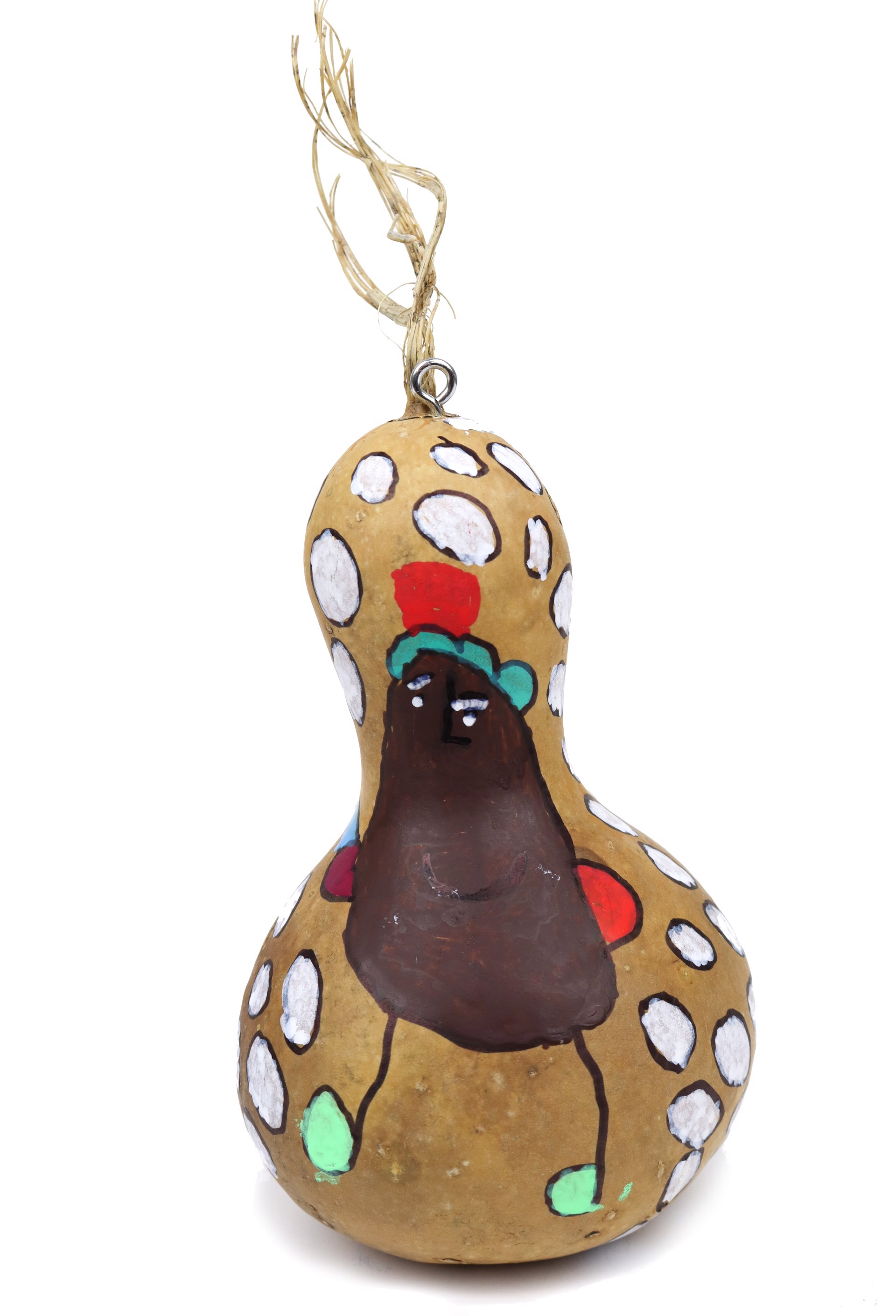 Dancing in the Snow (gourd ornament) by Eileen Schofield