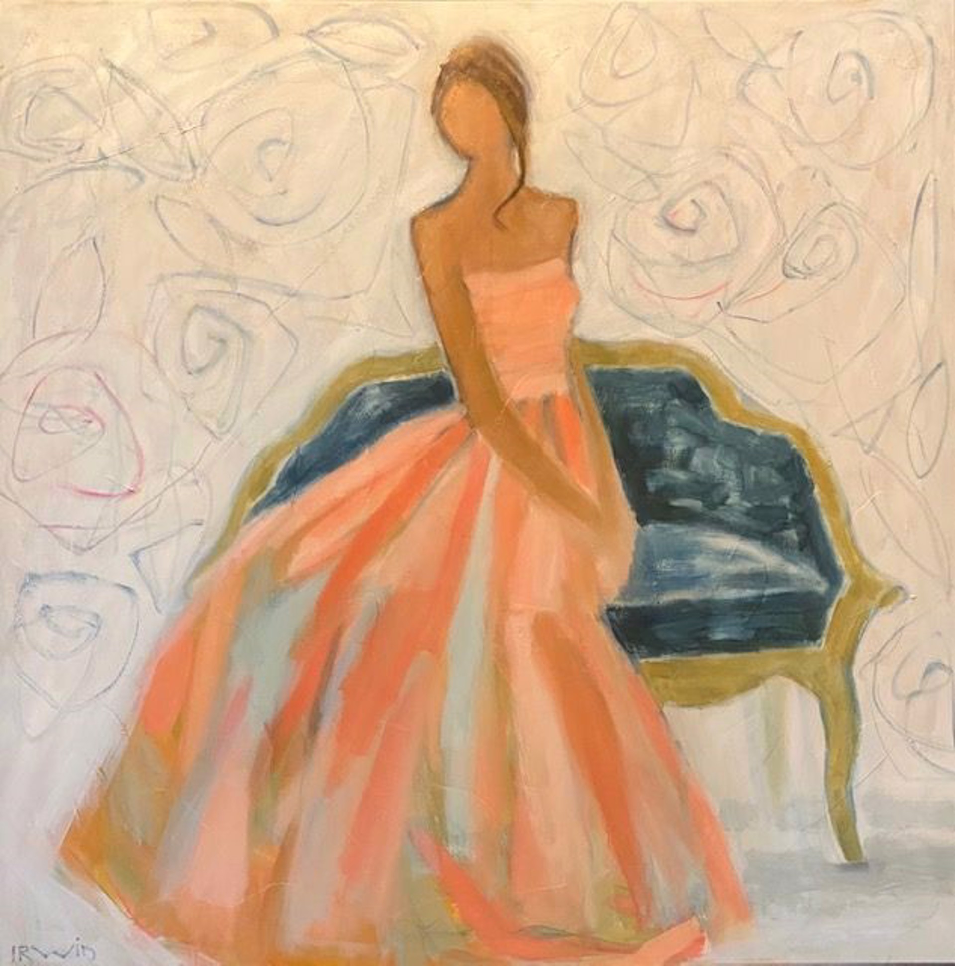 Mademoiselle in Peach by Holly Irwin