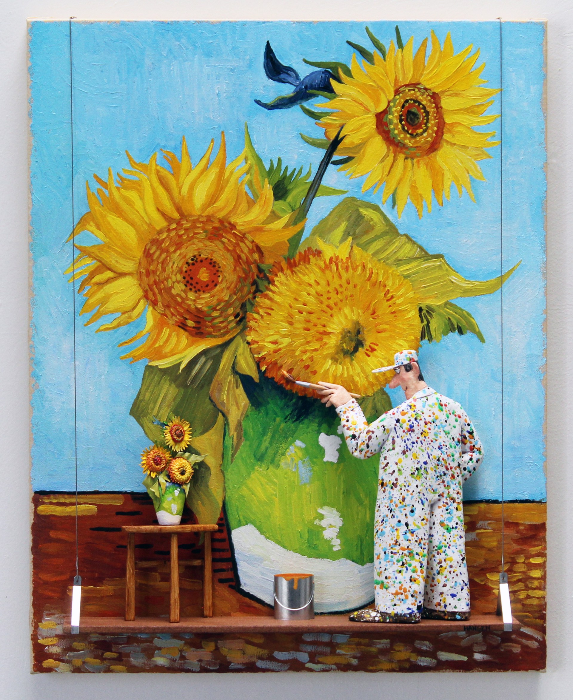 Three Sunflowers, Vincent Van Gogh (1888) by Stephen Hansen