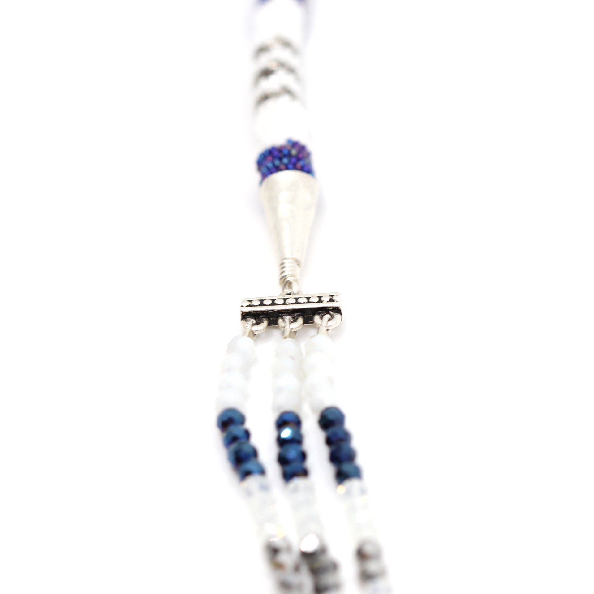 Blue & White Necklace by Hollis Chitto
