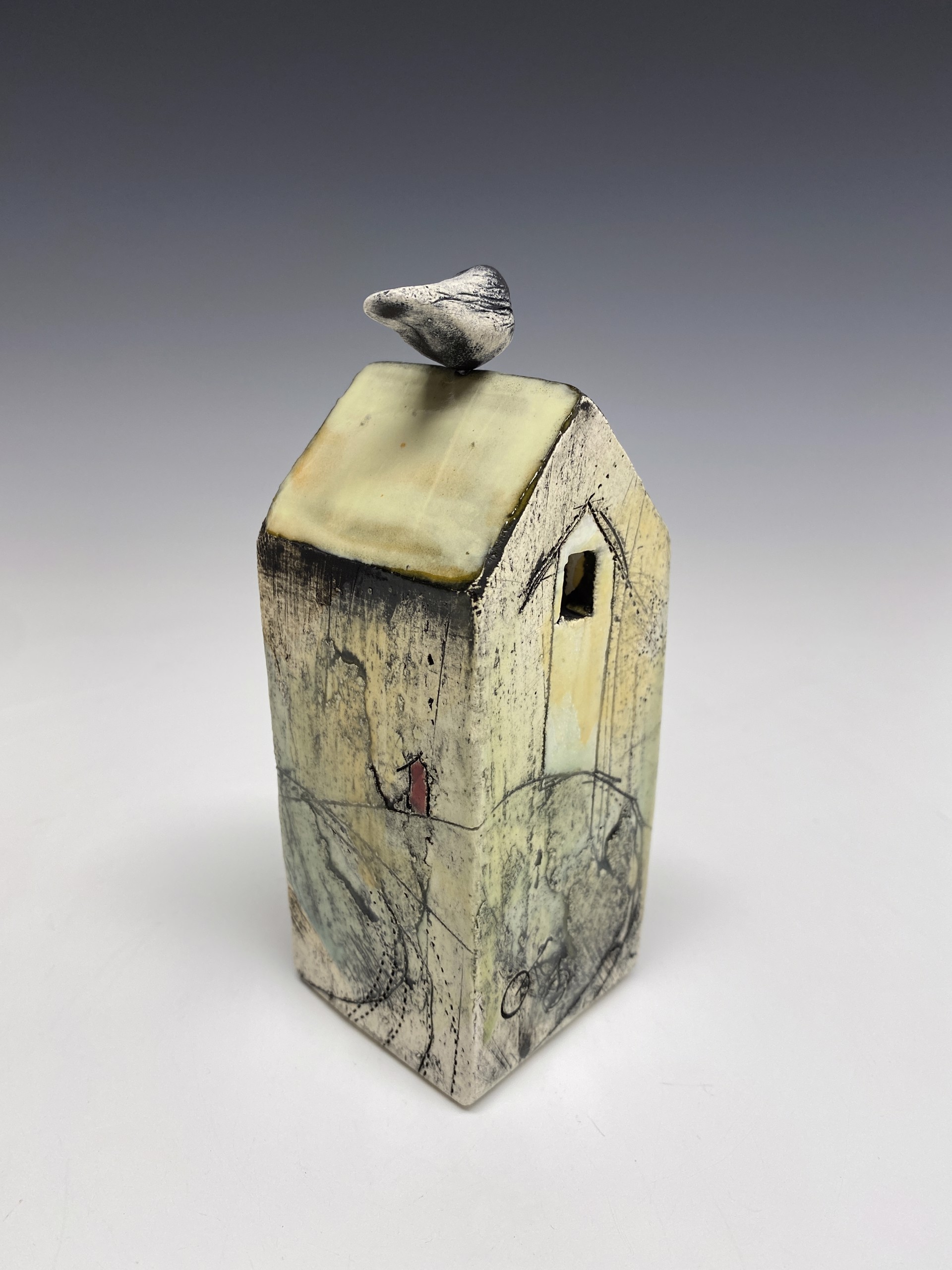 Tiny House with Bird #36 by Karen Abel