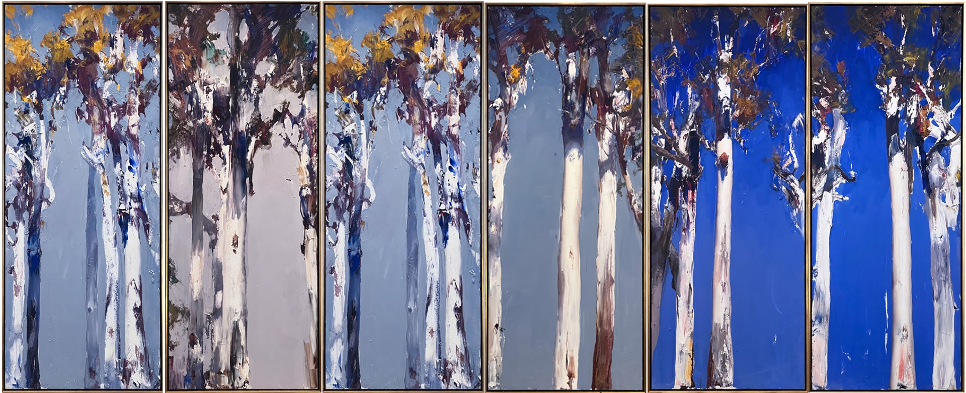 Gum Trees Six Panels by Ken Knight