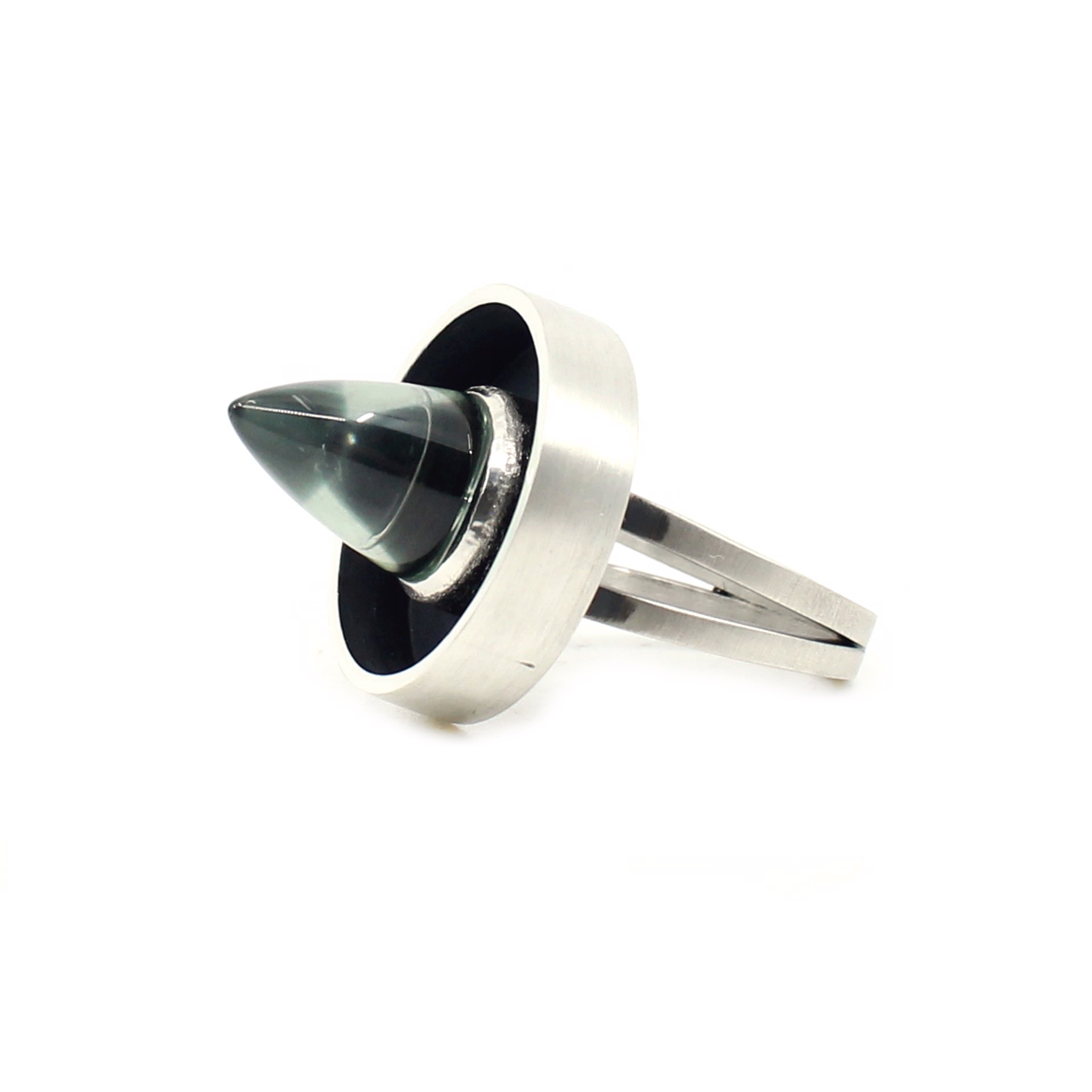 Quartz Crystal Point Ring by Silicate & Silver