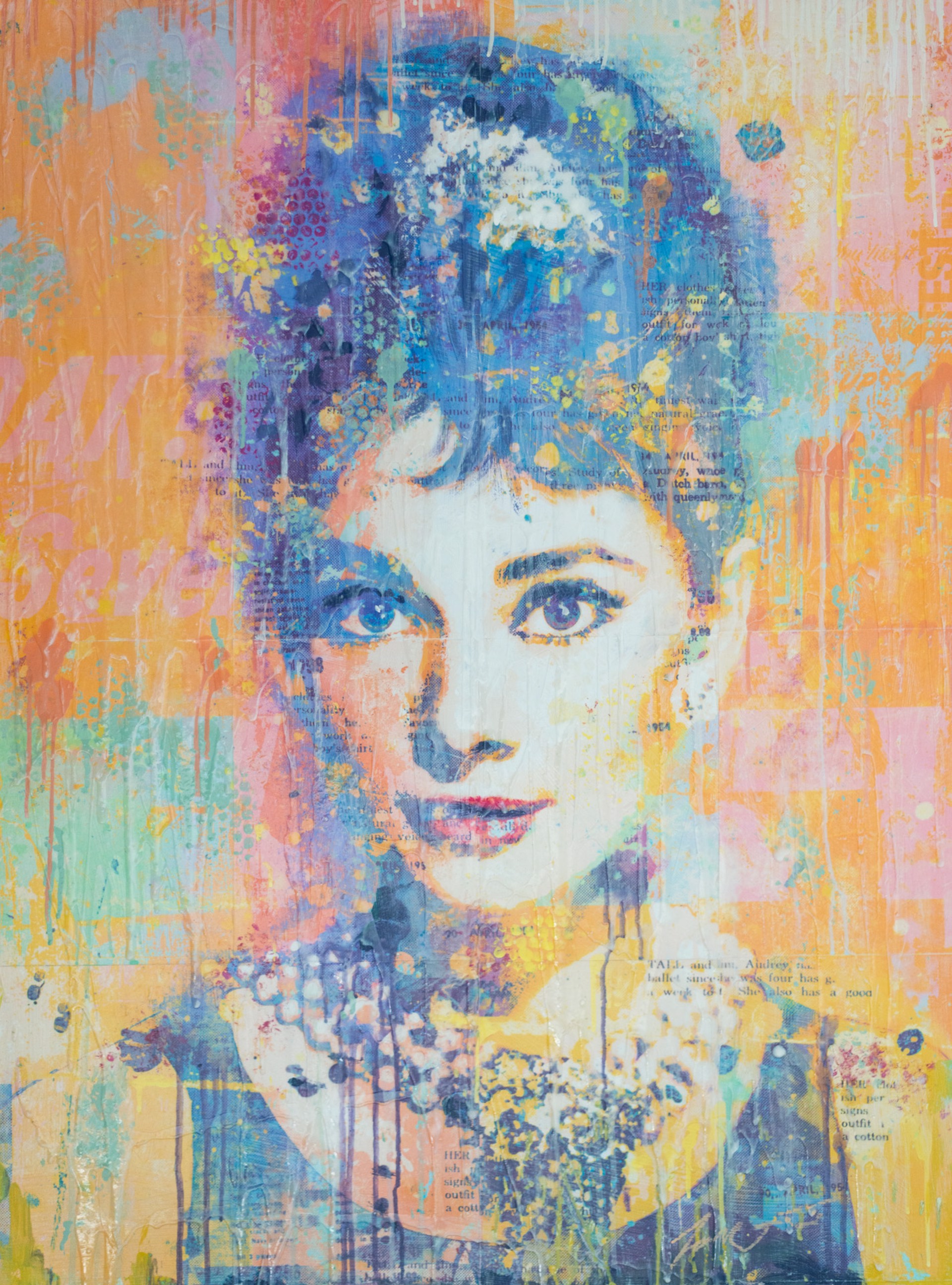 Audrey on Orange by Jon Davenport