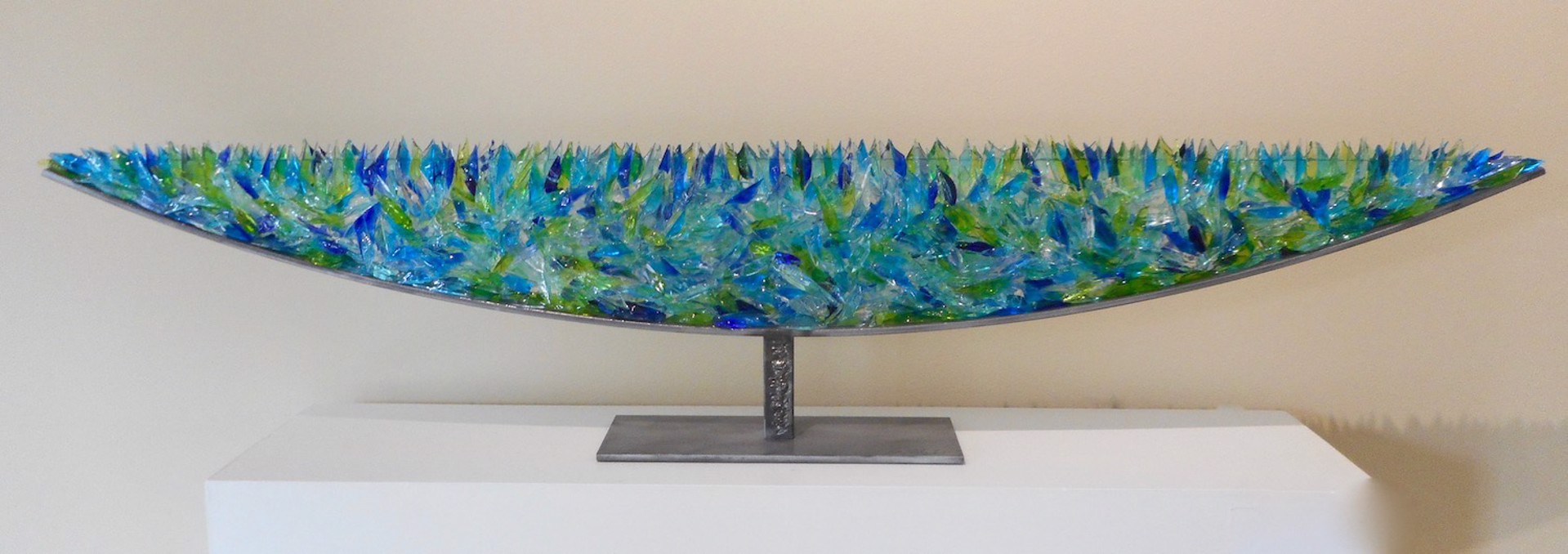 Boat VII (Blue/Lime/Olive/Clear) by Reza Pishgahi