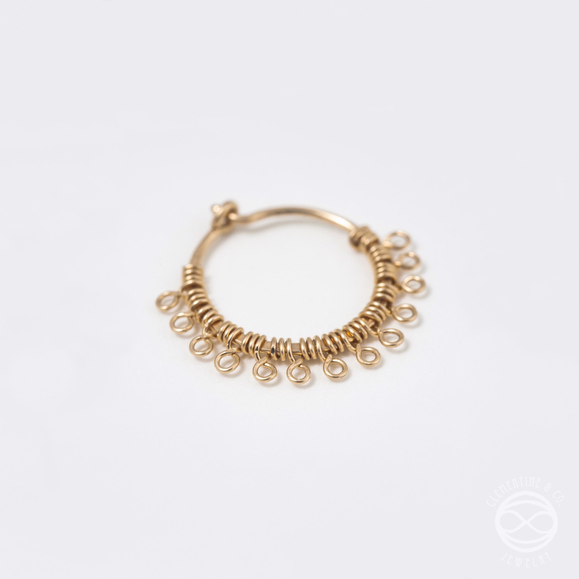 Filigree Nose Ring in Gold - 8mm by Clementine & Co. Jewelry