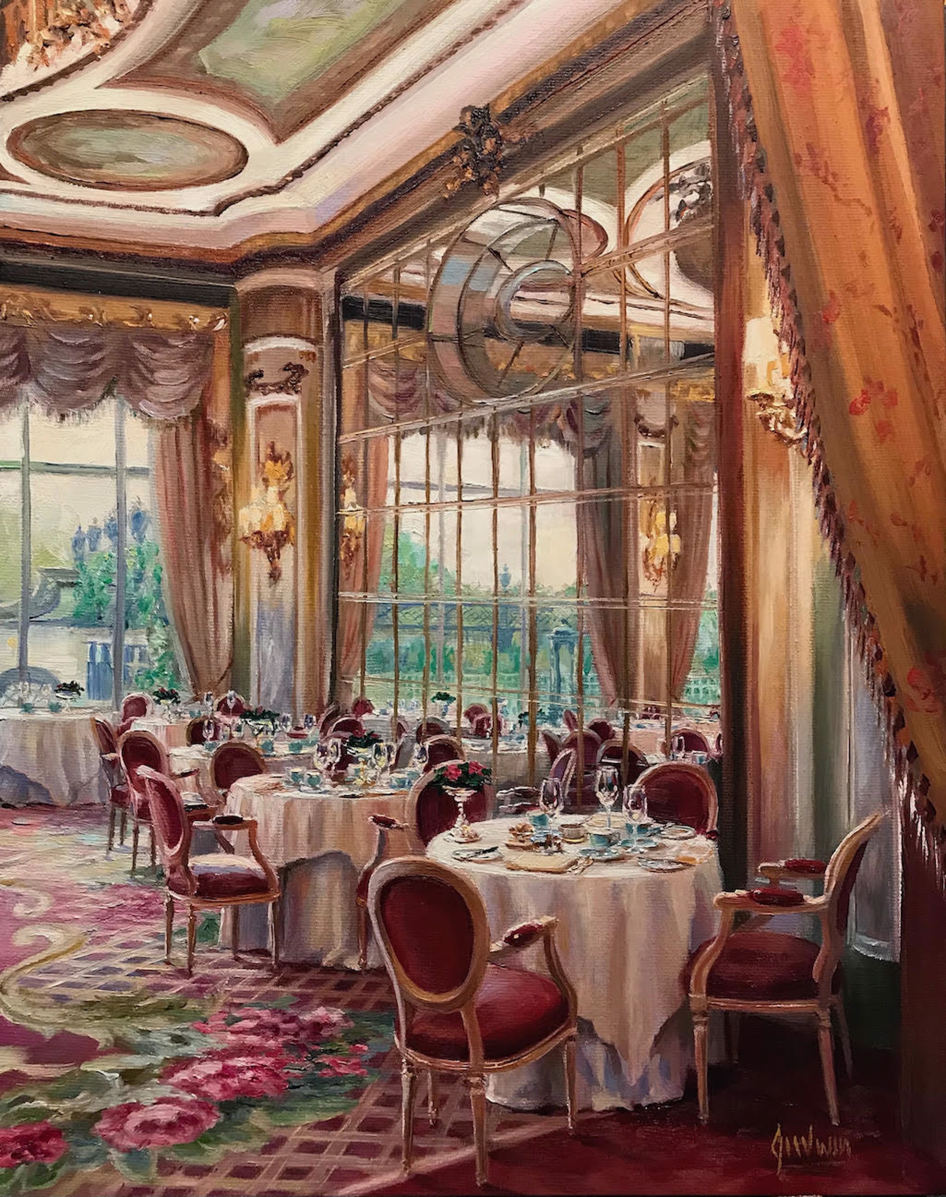 Reflections in the Ritz Dining Room, London by Lindsay Goodwin