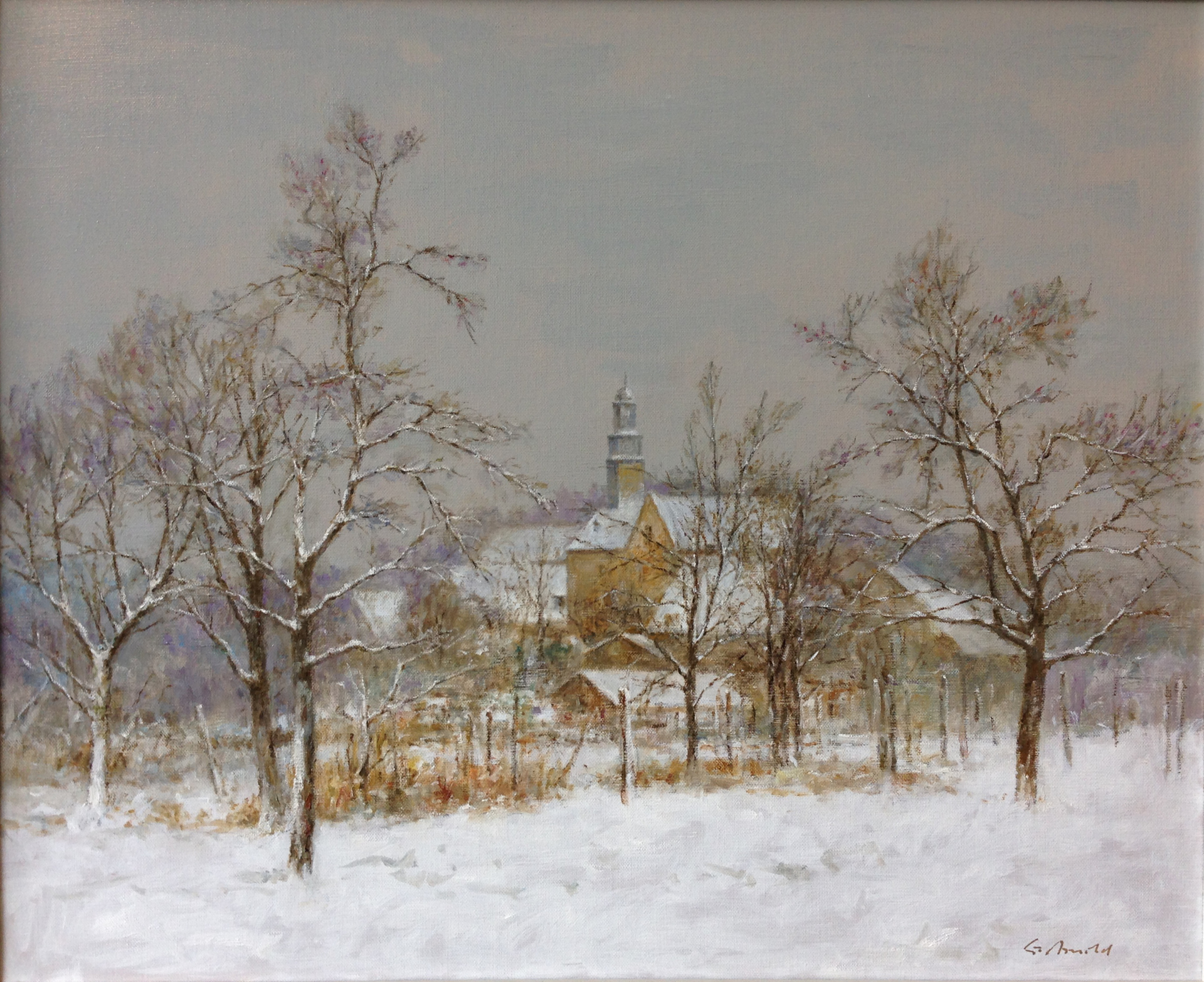 Village in Winter by Gerhard Arnold